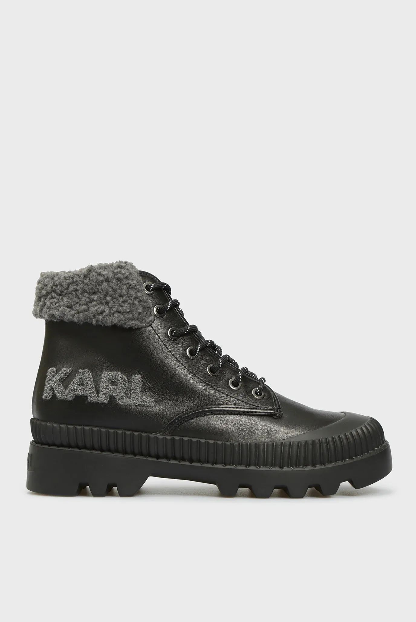Женские черные кожаные ботинки TREKKA II Черный 37 Karl Lagerfeld KL42555 Женские черные кожаные ботинки TREKKA II Черный 37 Karl Lagerfeld KL42555