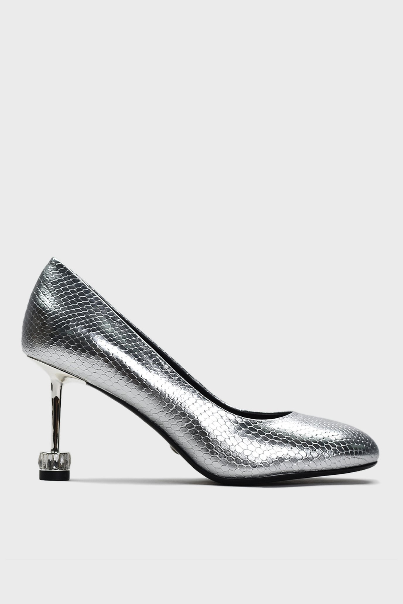 Жіночі сріблясті шкіряні туфлі 1