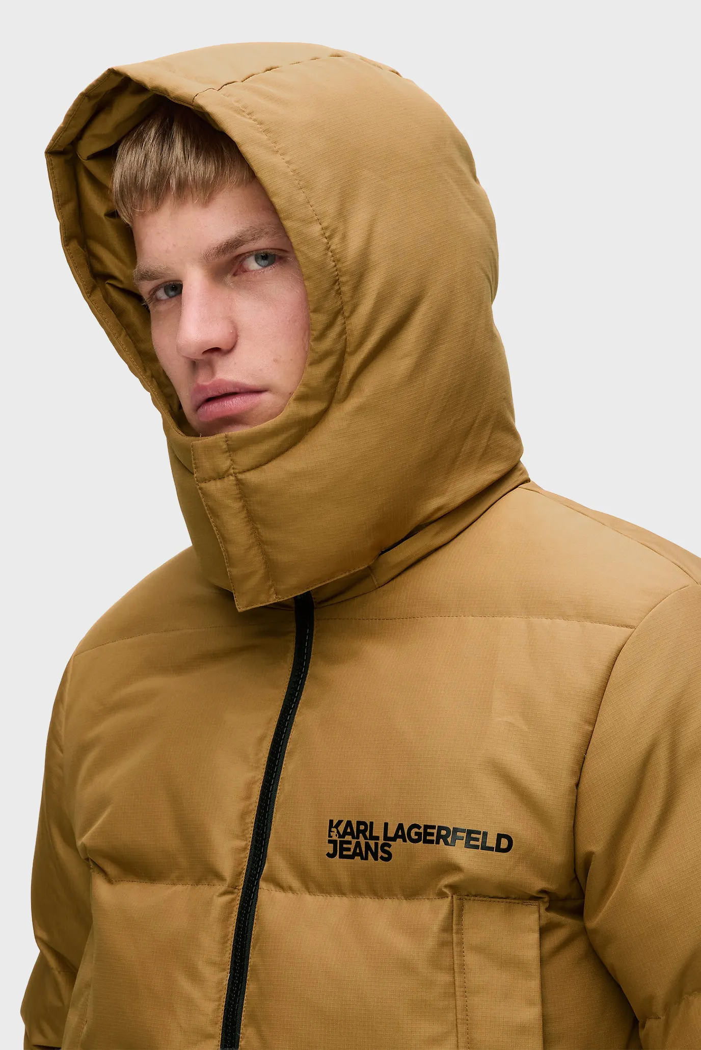 Чоловіча гірчична куртка puffer 4