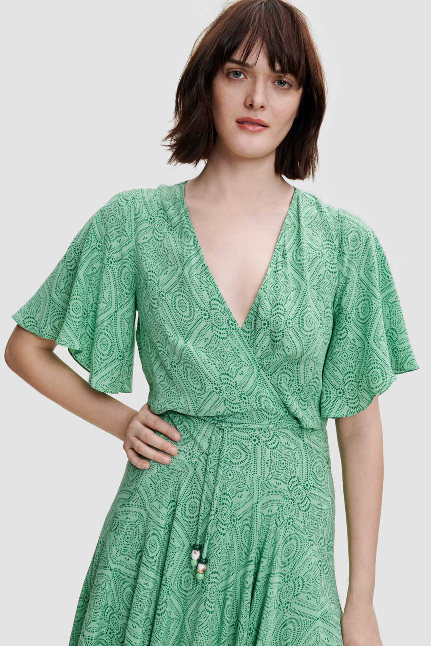 Женское зеленое платье MAJE MFPRO02401_ETHNIC GREEN — MD-Fashion