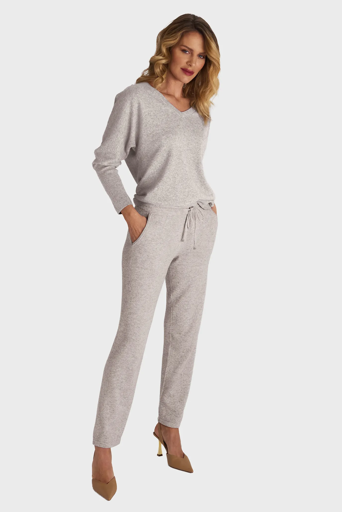 Жіночі сірі кашемірові брюки 2