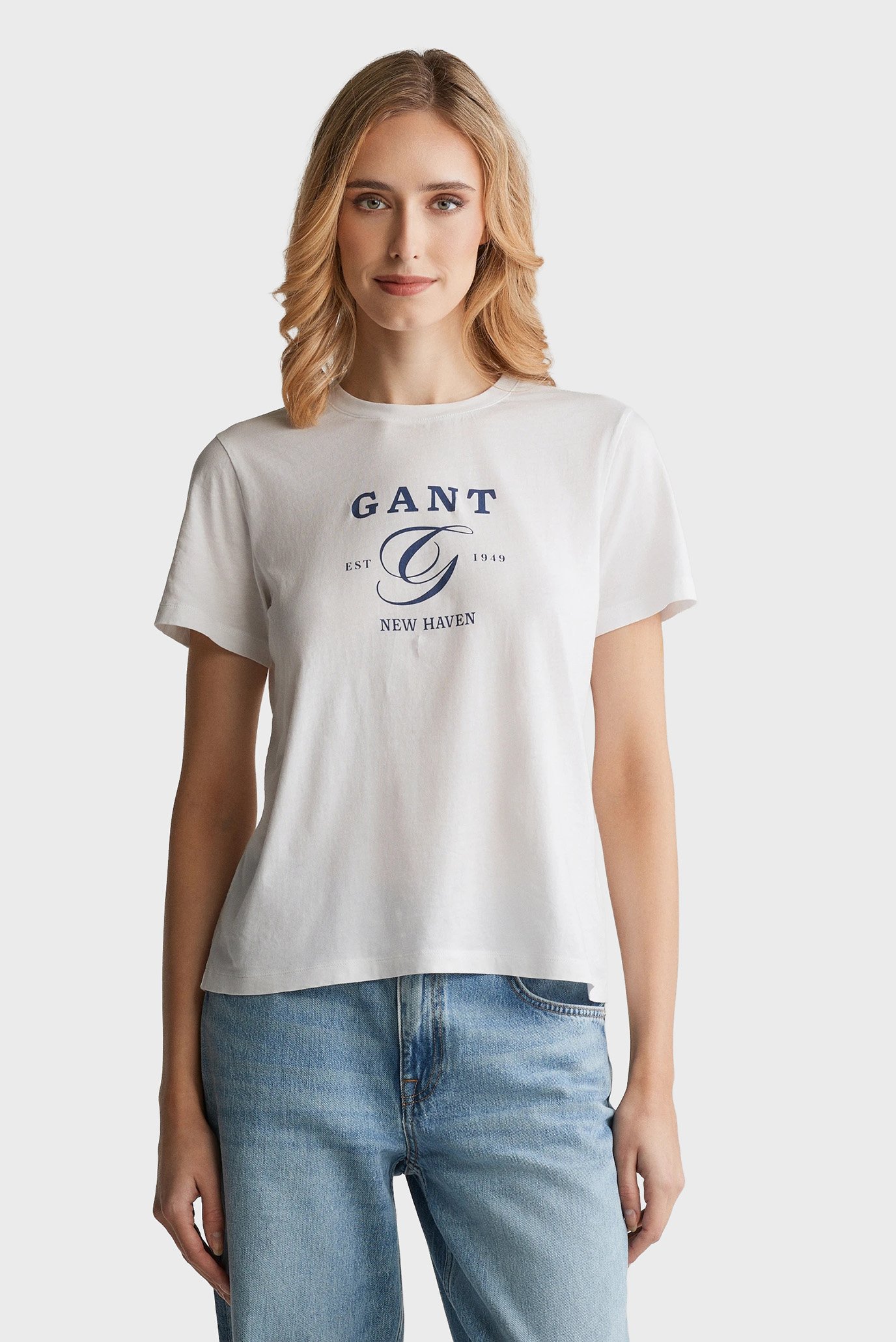 Женская белая футболка REG GRAPHIC Белый L Gant 4200563 Женская белая футболка REG GRAPHIC Белый L Gant 4200563