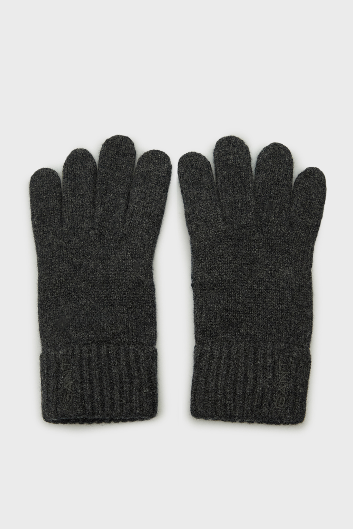 Женские темно-серые шерстяные перчатки WOOL KNITTED GLOVES 1