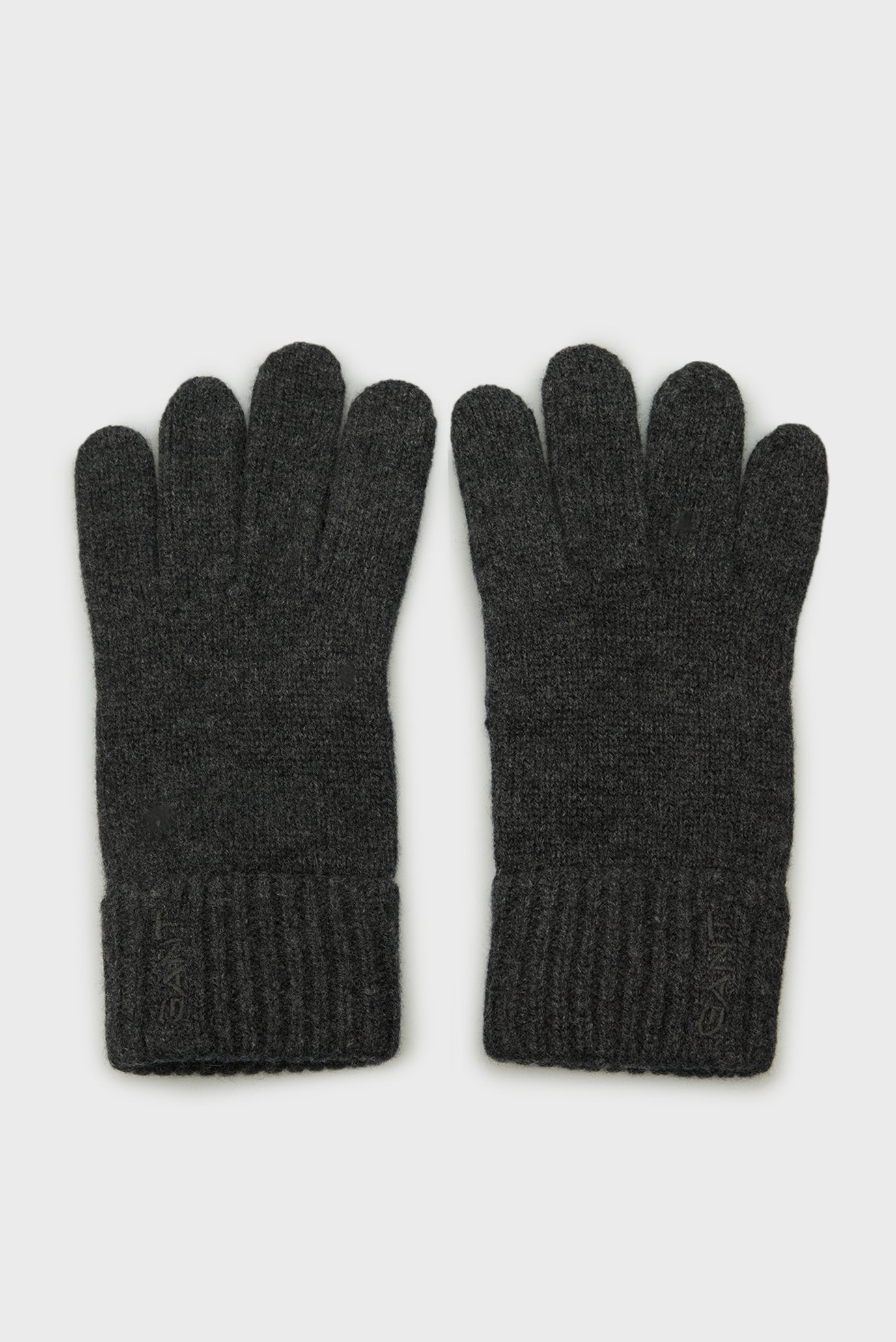 Жіночі темно-сірі вовняні рукавички WOOL KNITTED GLOVES 1