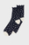 Жіночі темно-сині шкарпетки в горошок