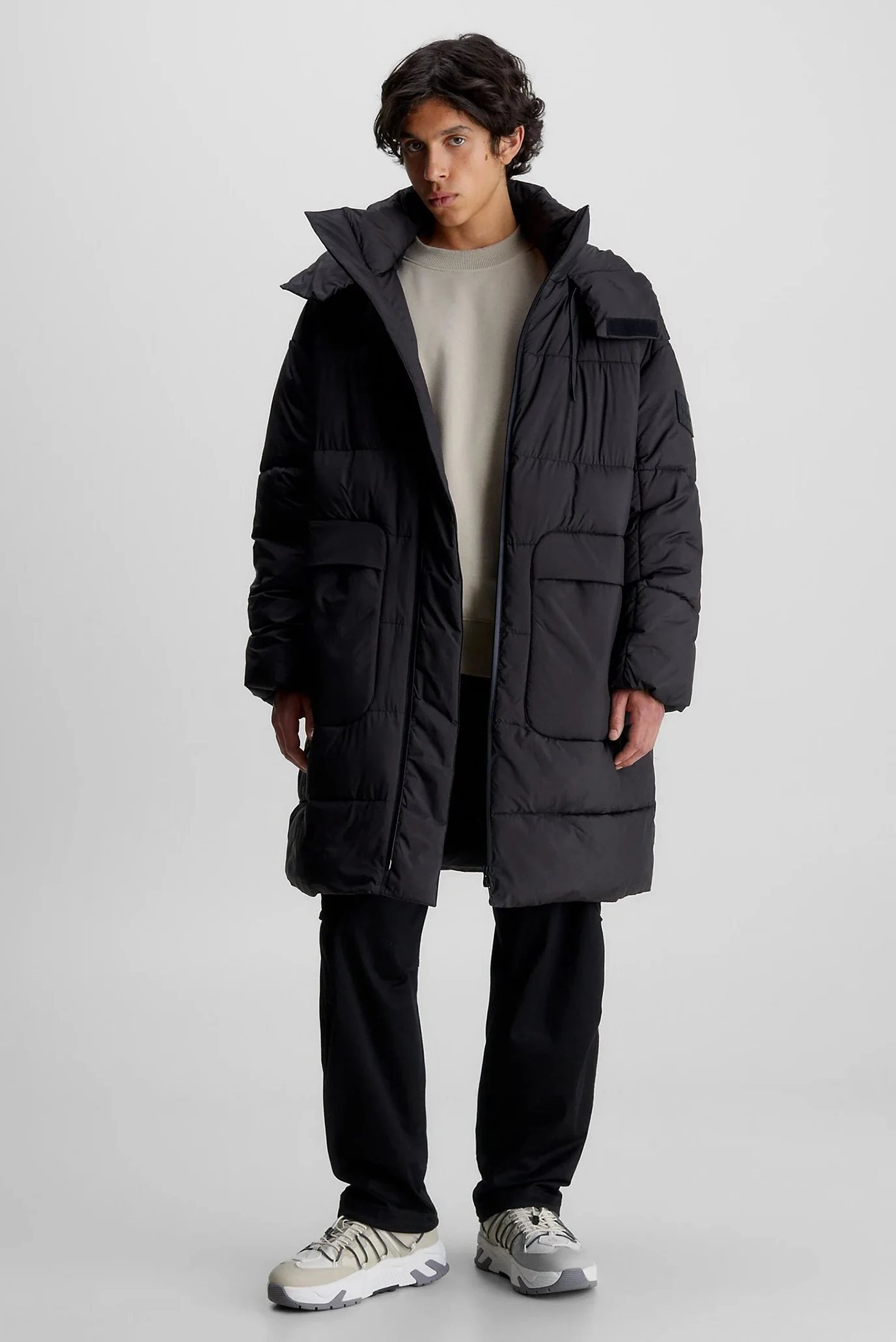 Чоловіча чорна куртка MODERN QUILTED ND LONG PUFFER 1