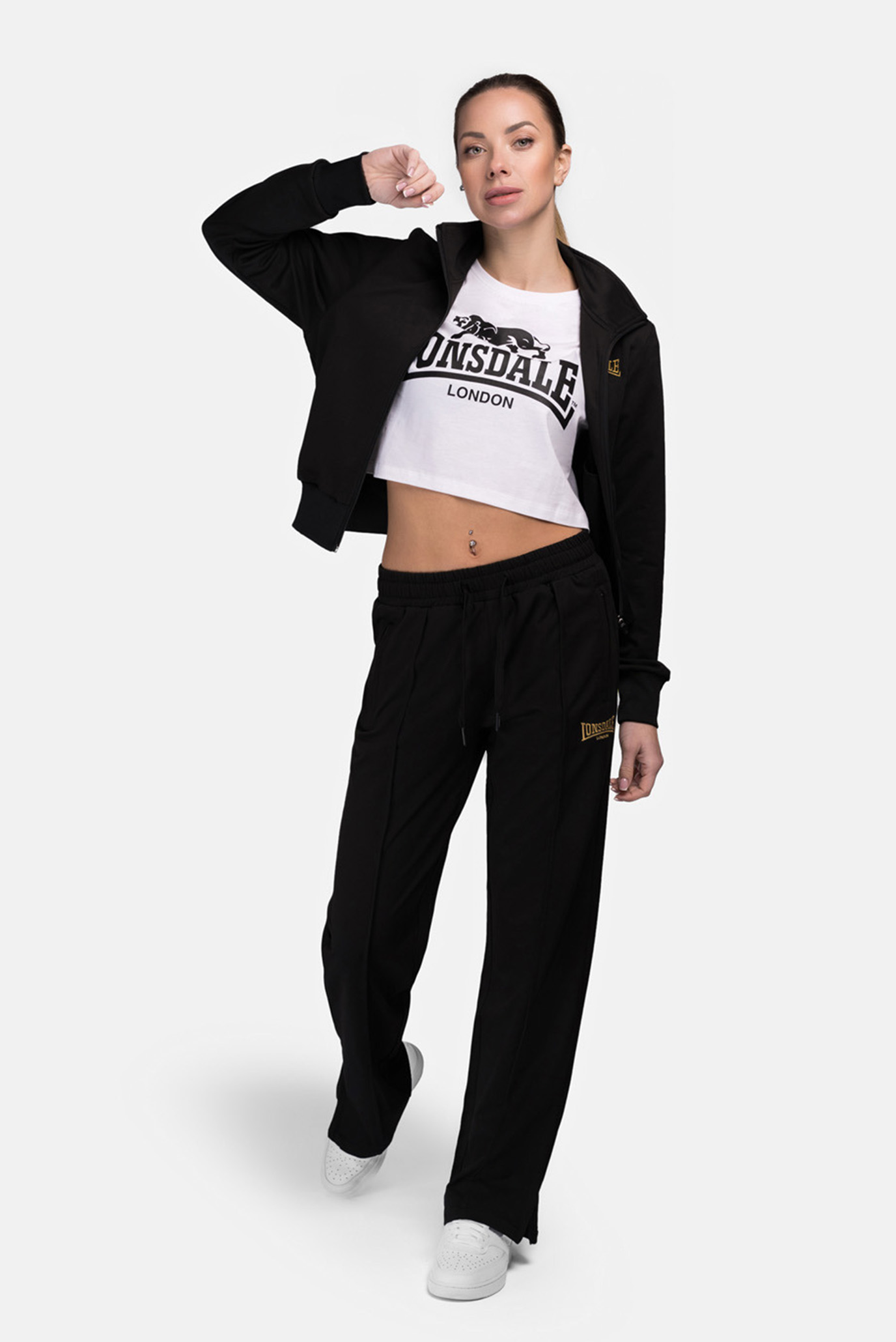 Женский черный спортивный костюм (кофта, брюки) CARBOST 1