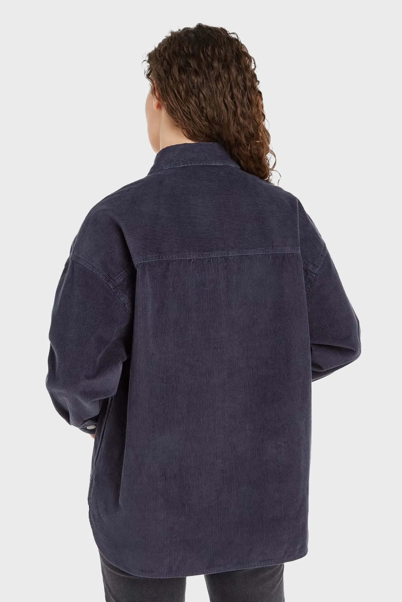 Женская темно-синяя вельветовая рубашка TJW WASHED CORD OVER EXT 2
