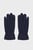 Мужские темно-синие шерстяные перчатки MELTON