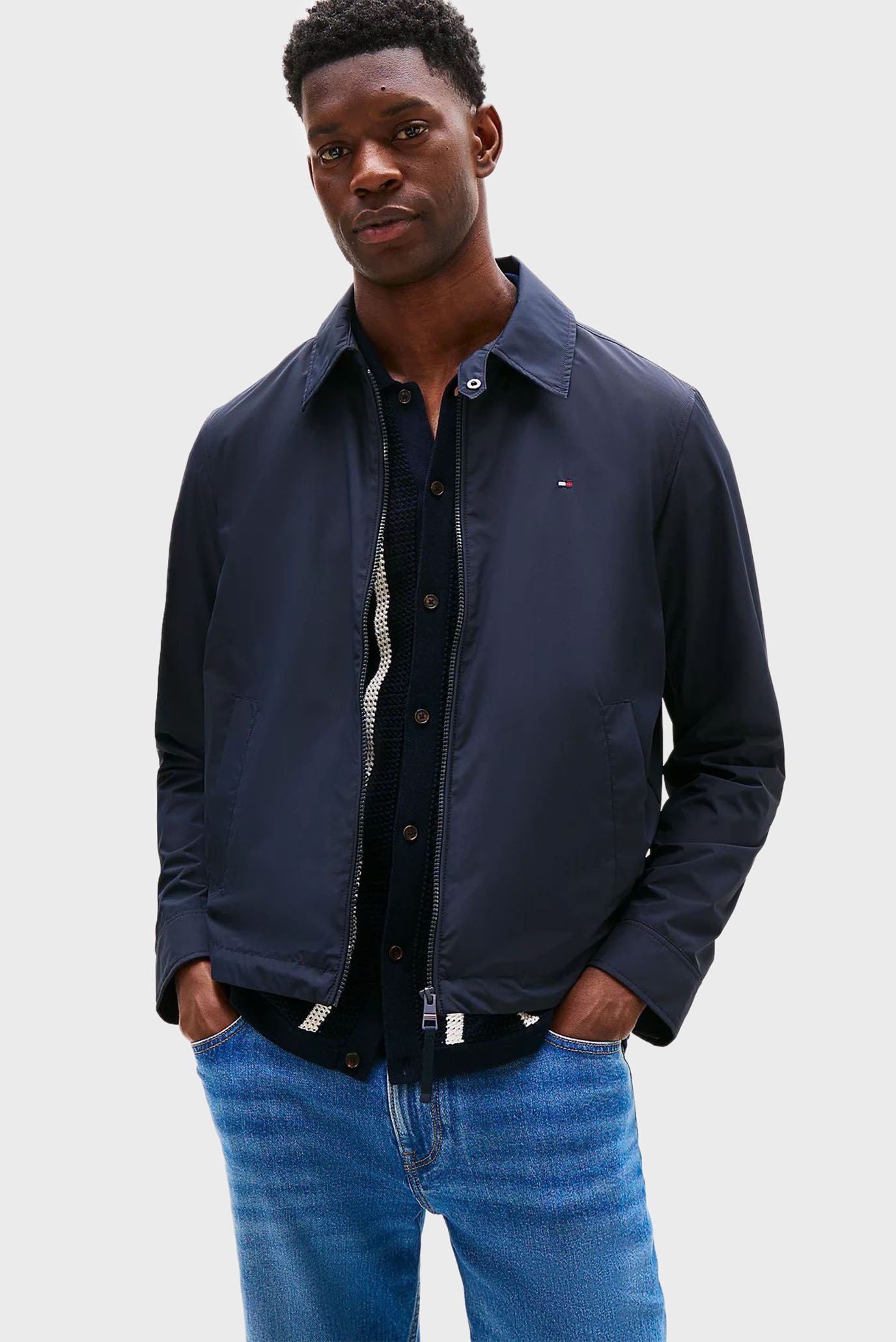 Мужская темно-синяя куртка PACKABLE Синий XL Tommy Hilfiger MW0MW40582 Мужская темно-синяя куртка PACKABLE Синий XL Tommy Hilfiger MW0MW40582