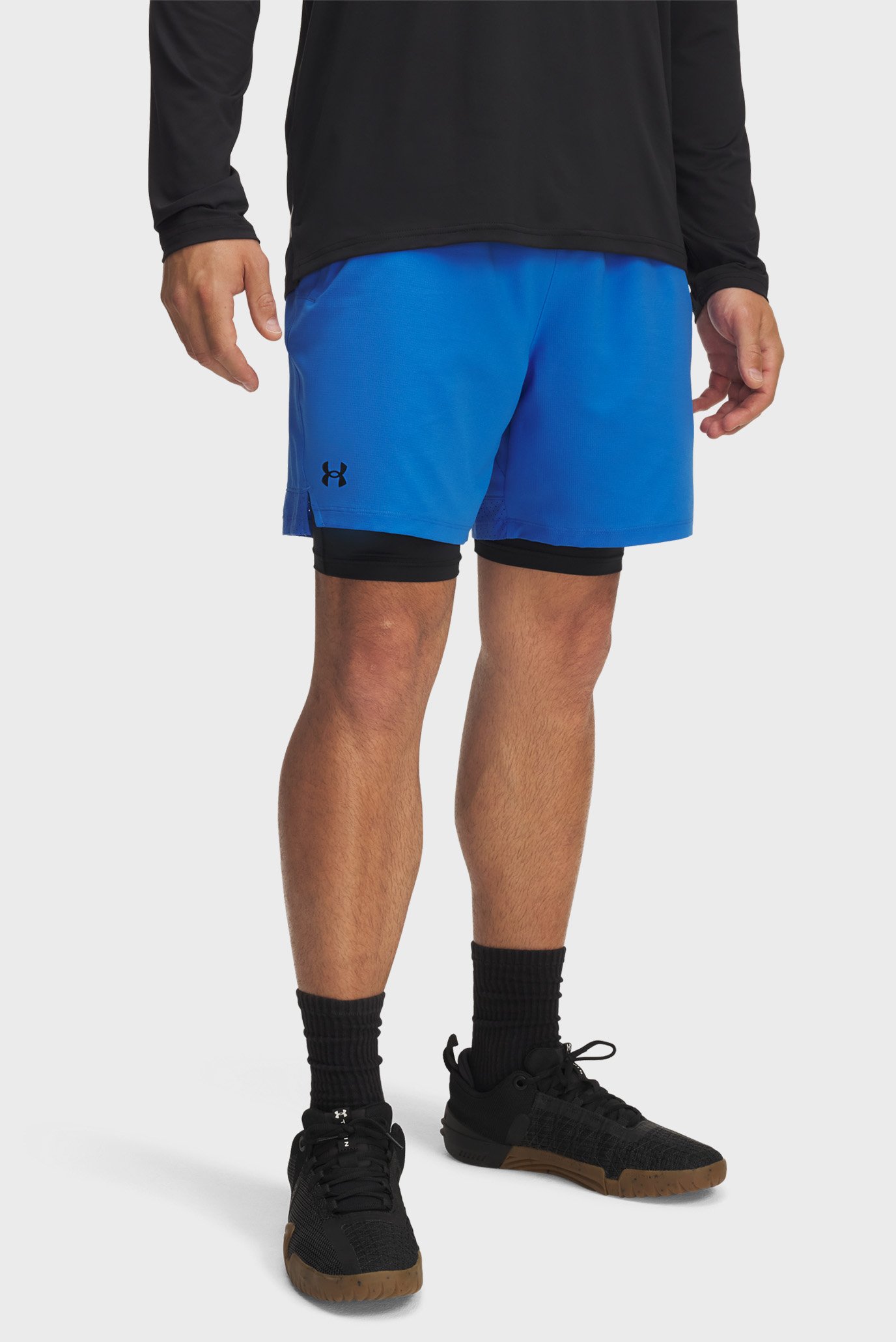 Мужские синие шорты UA Vanish Woven 2in1 Sts Синий XXL Under Armour 1373764-402 Мужские синие шорты UA Vanish Woven 2in1 Sts Синий XXL Under Armour 1373764-402