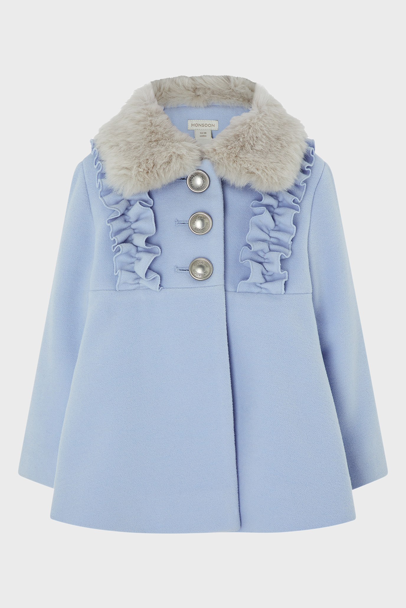 Дитяче блакитне пальто BABY FLORRIE FRILL 1