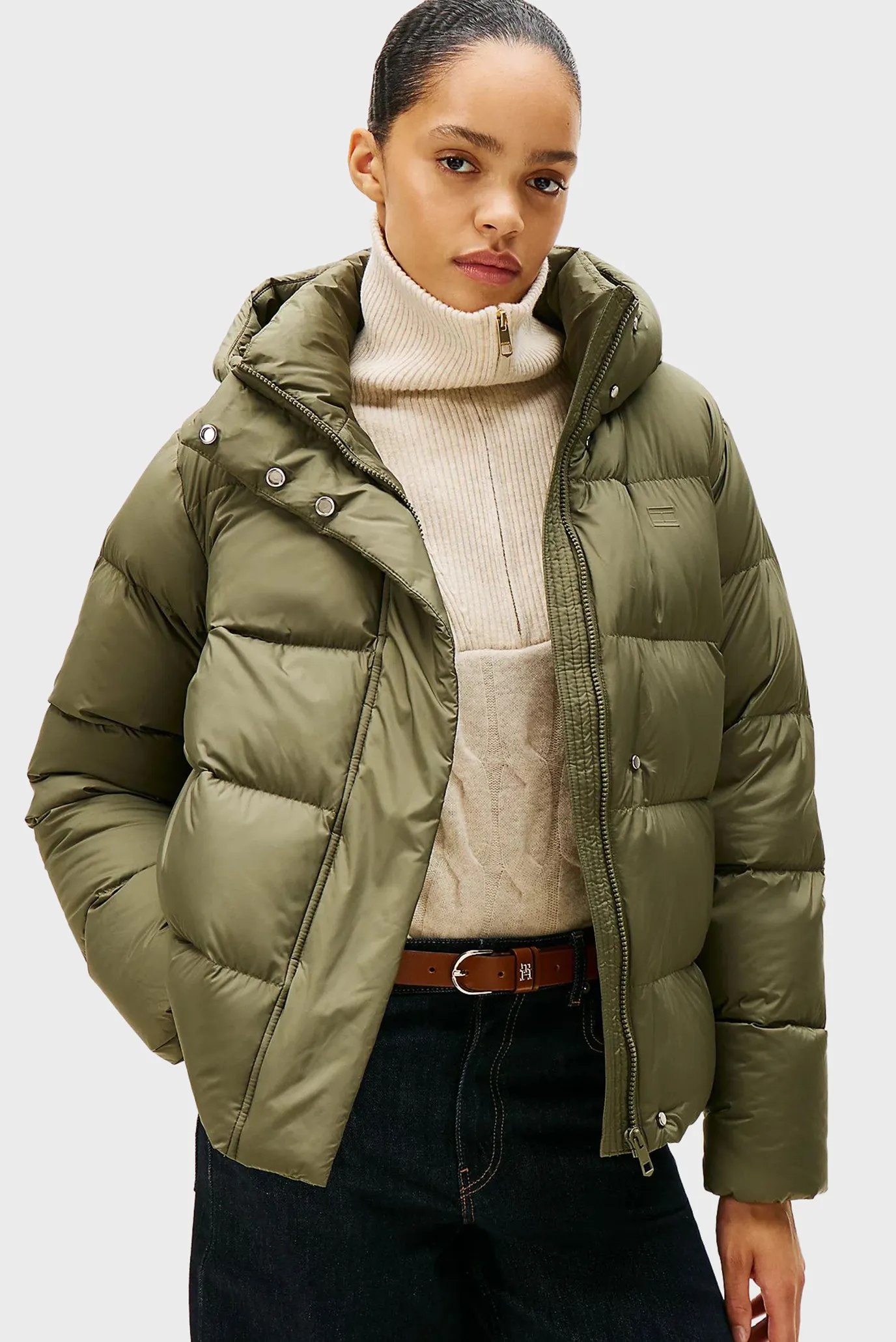 Женская оливковая куртка MODERN 1