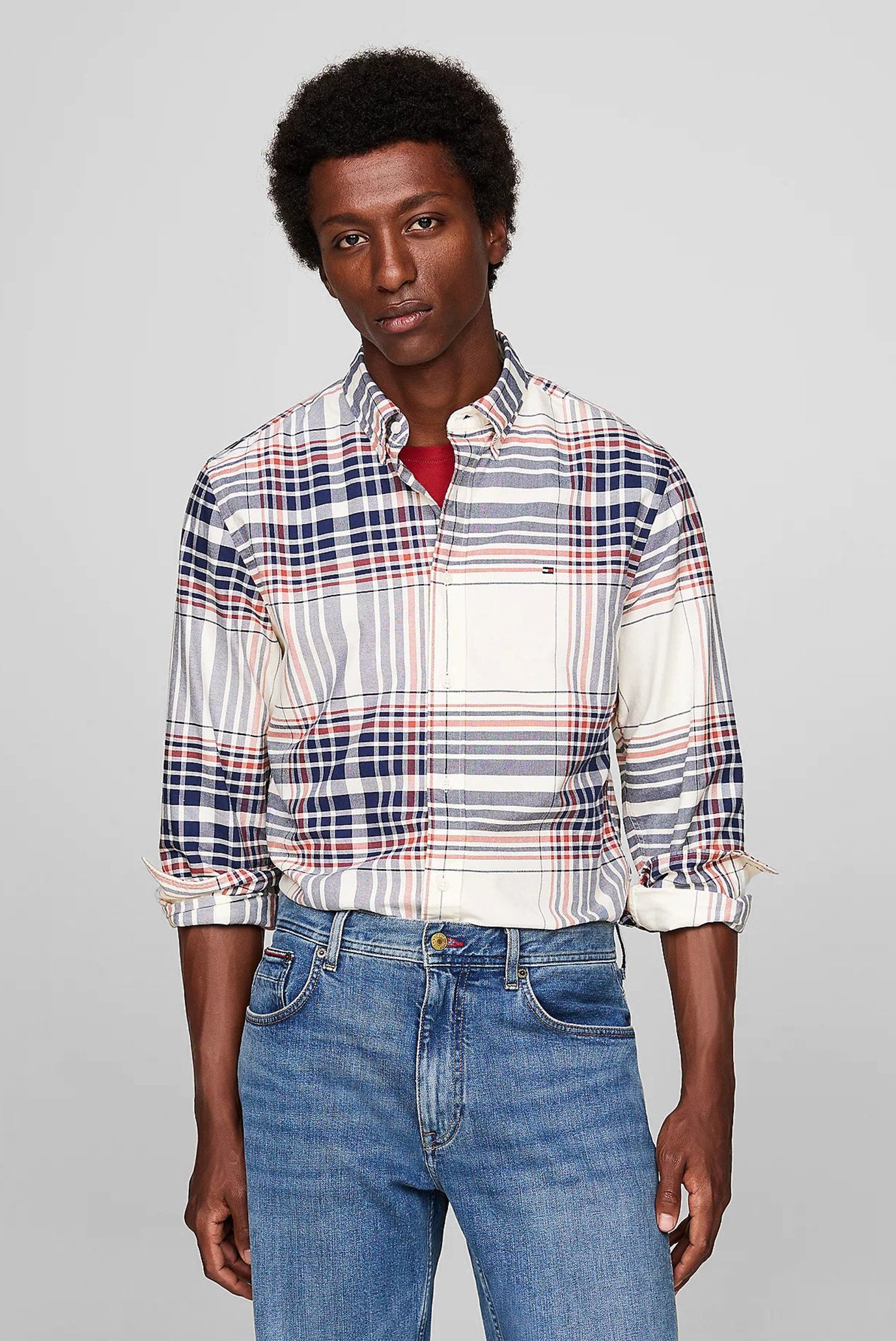 Мужская рубашка в клетку XL OXFORD CHECK RF SHIRT 1