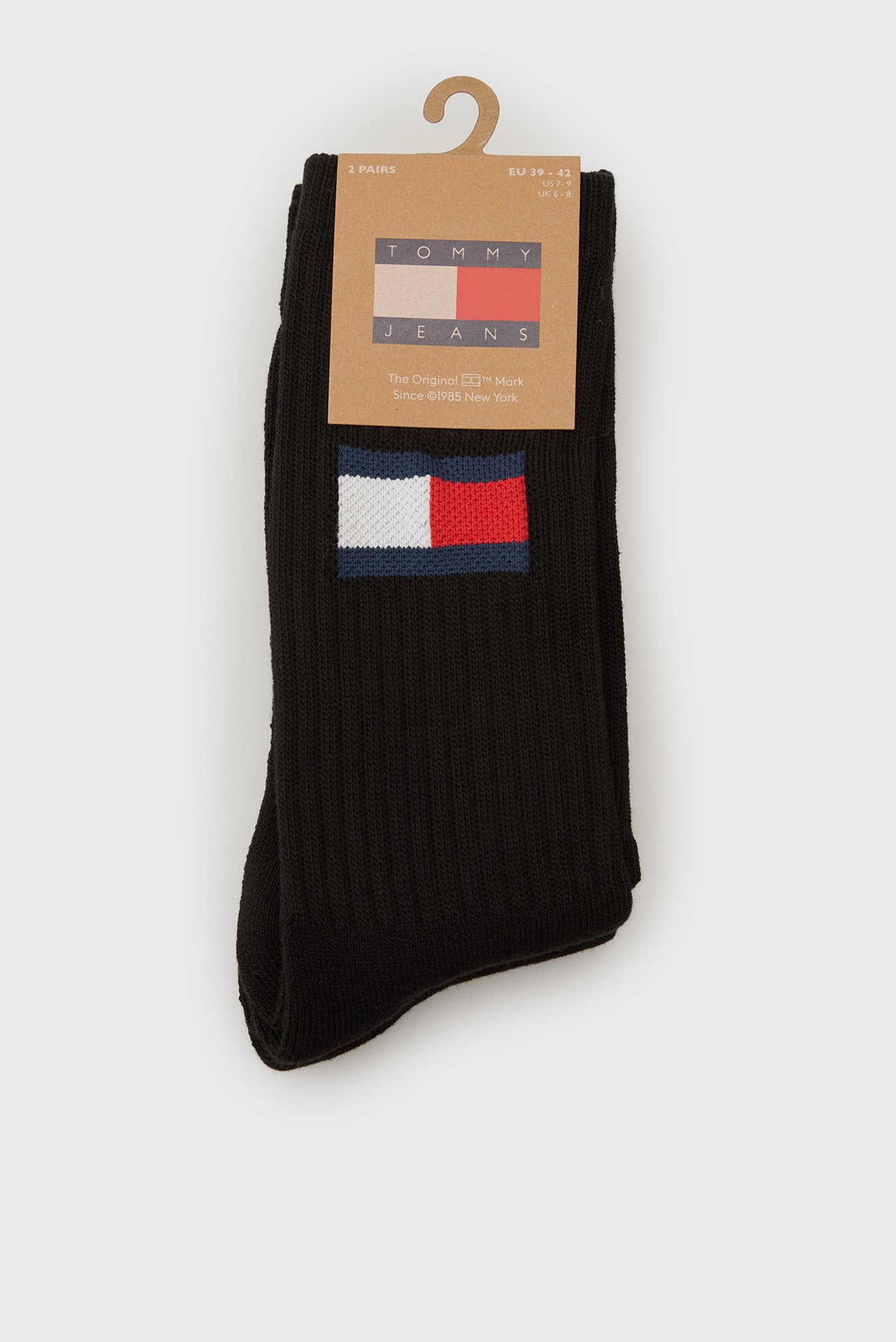 Черные носки (2 пары) TH UNI TJ SOCK 2P FLAG 1