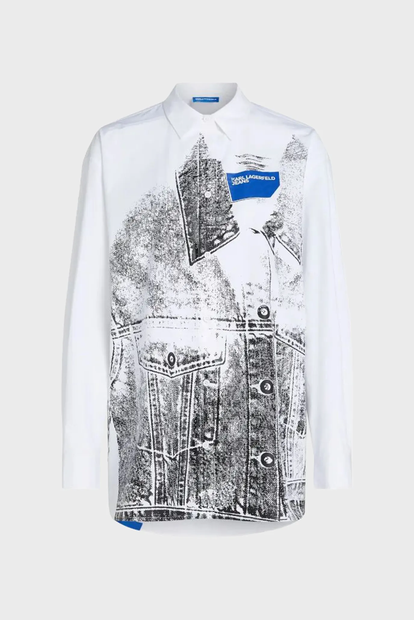 Женская белая рубашка klj trompe loeil shirt 1