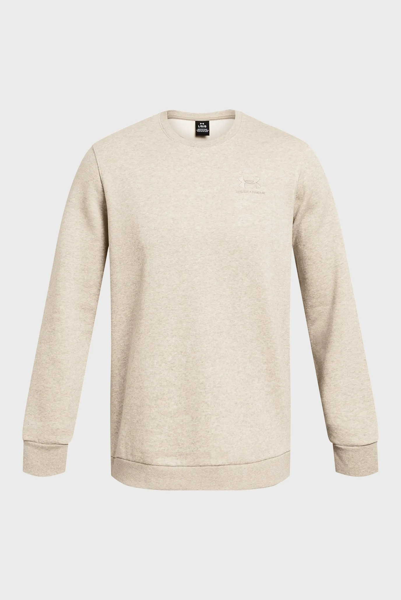 Чоловічий бежевий світшот UA Essential Fleece Crew-GRN 4