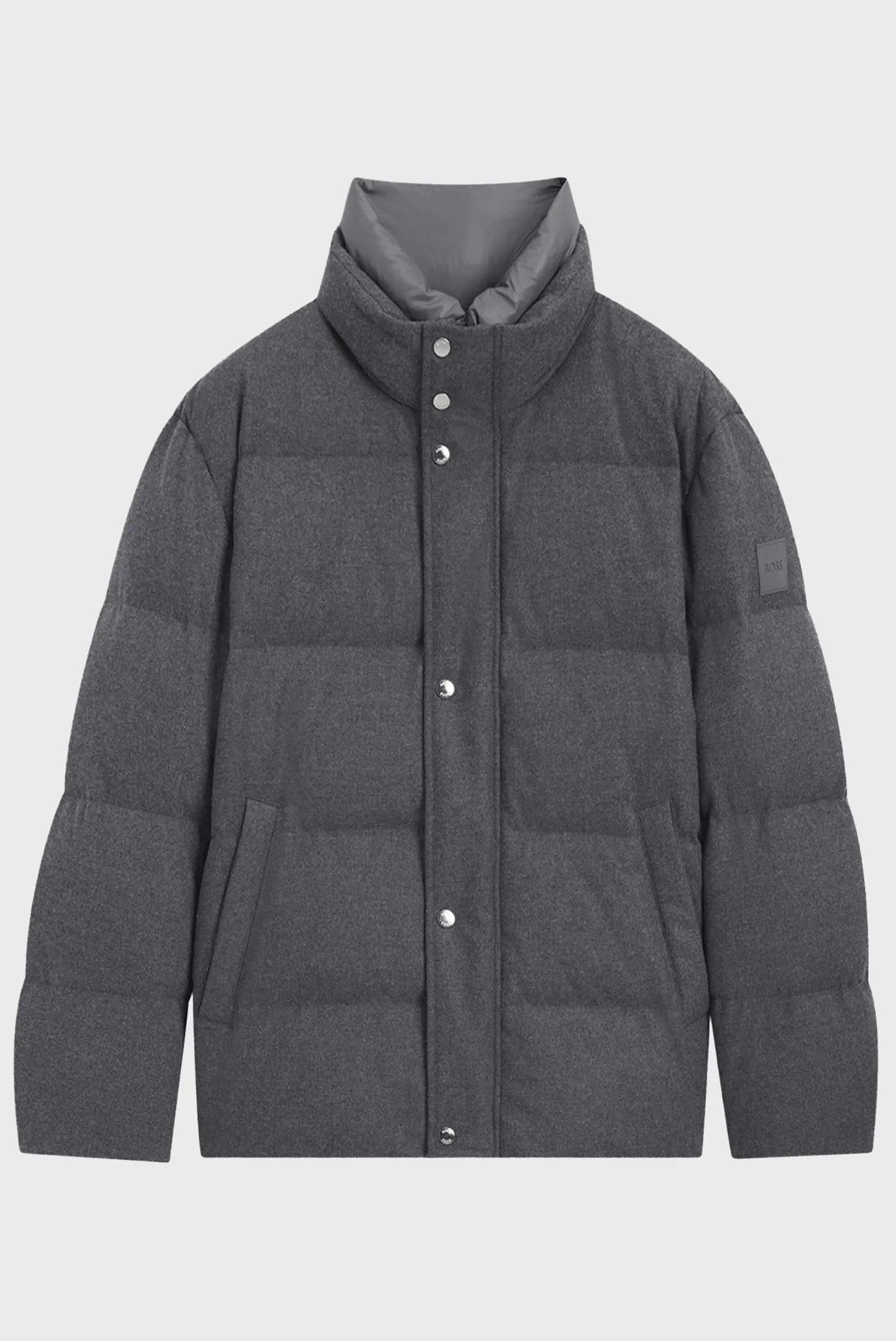 Мужской серый пуховик 5