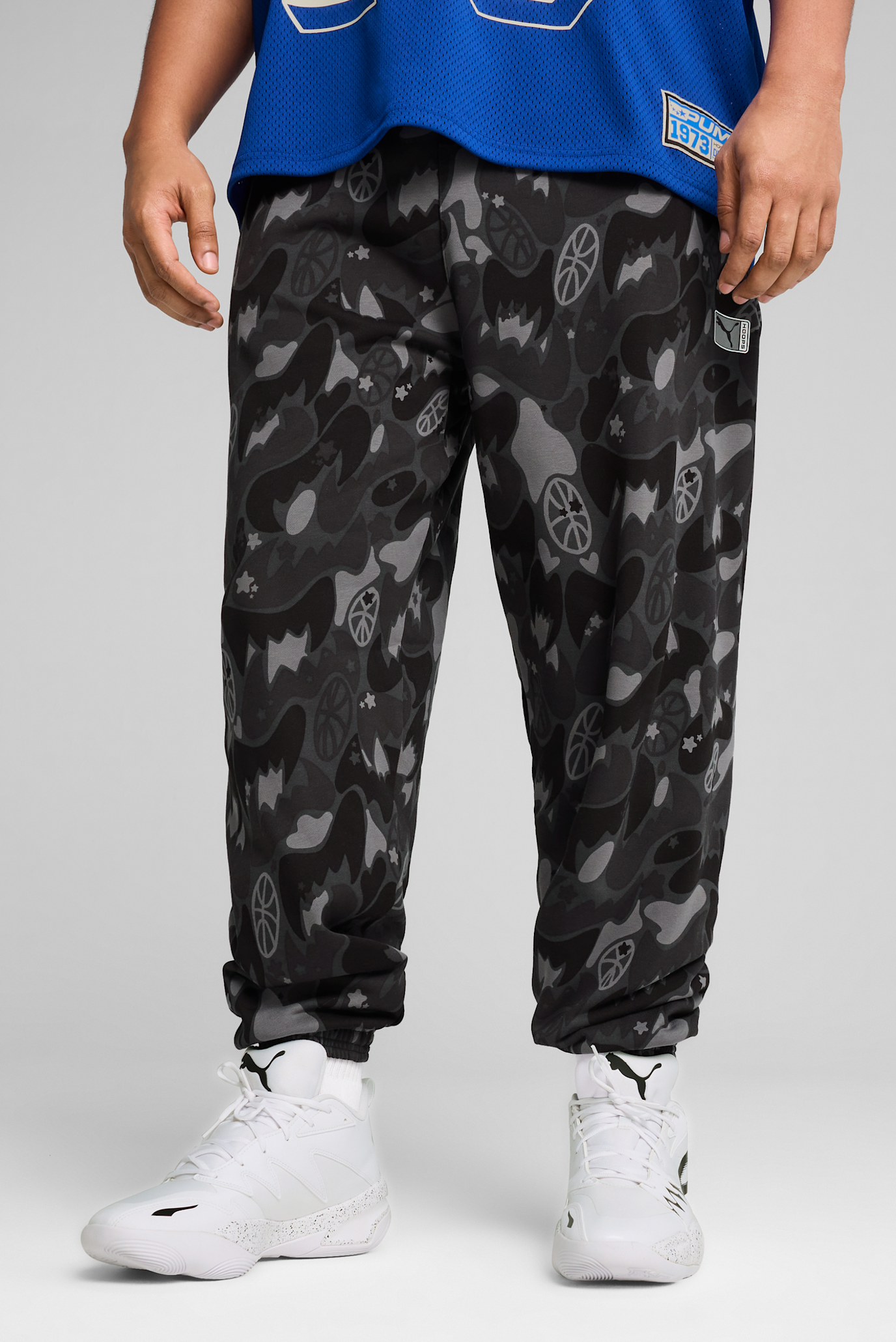 Мужские черные спортивные брюки с узором Dress Code Camo Basketball Sweatpants Men 1