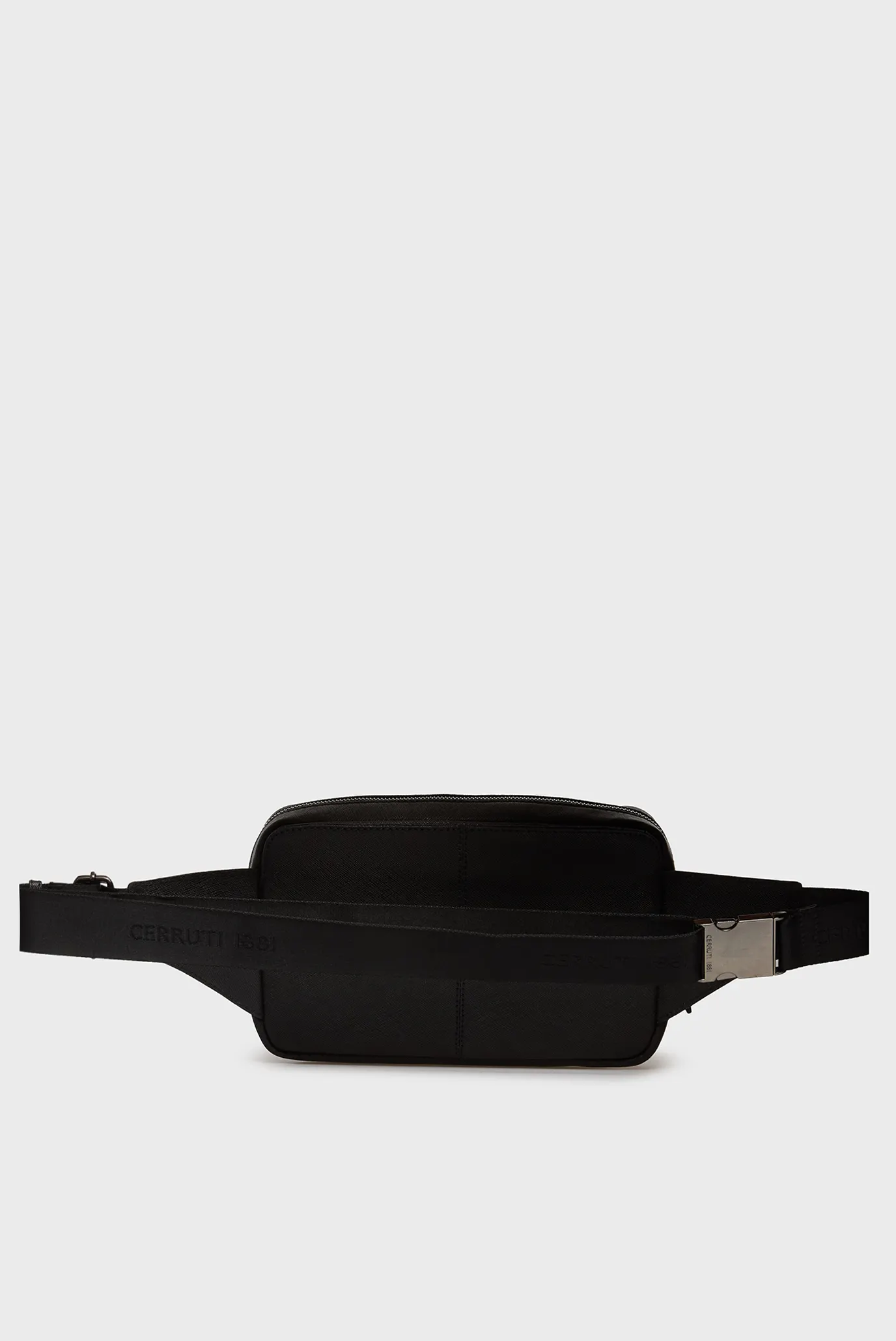 Чоловіча чорна шкіряна поясна сумка OLIVIER 4