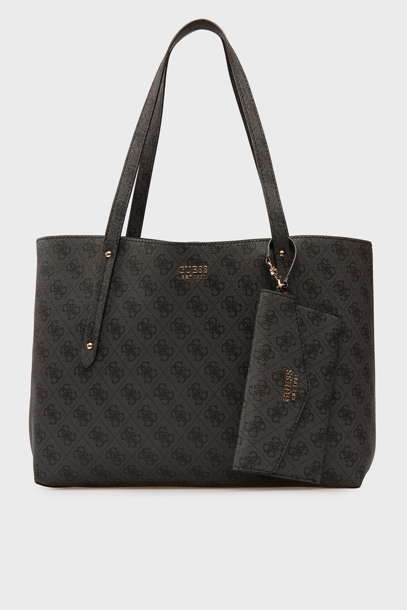Женская темно-серая сумка с узором BRENTON TOTE Серый ONESIZE Guess HWLG9648230 Женская темно-серая сумка с узором BRENTON TOTE Серый ONESIZE Guess HWLG9648230