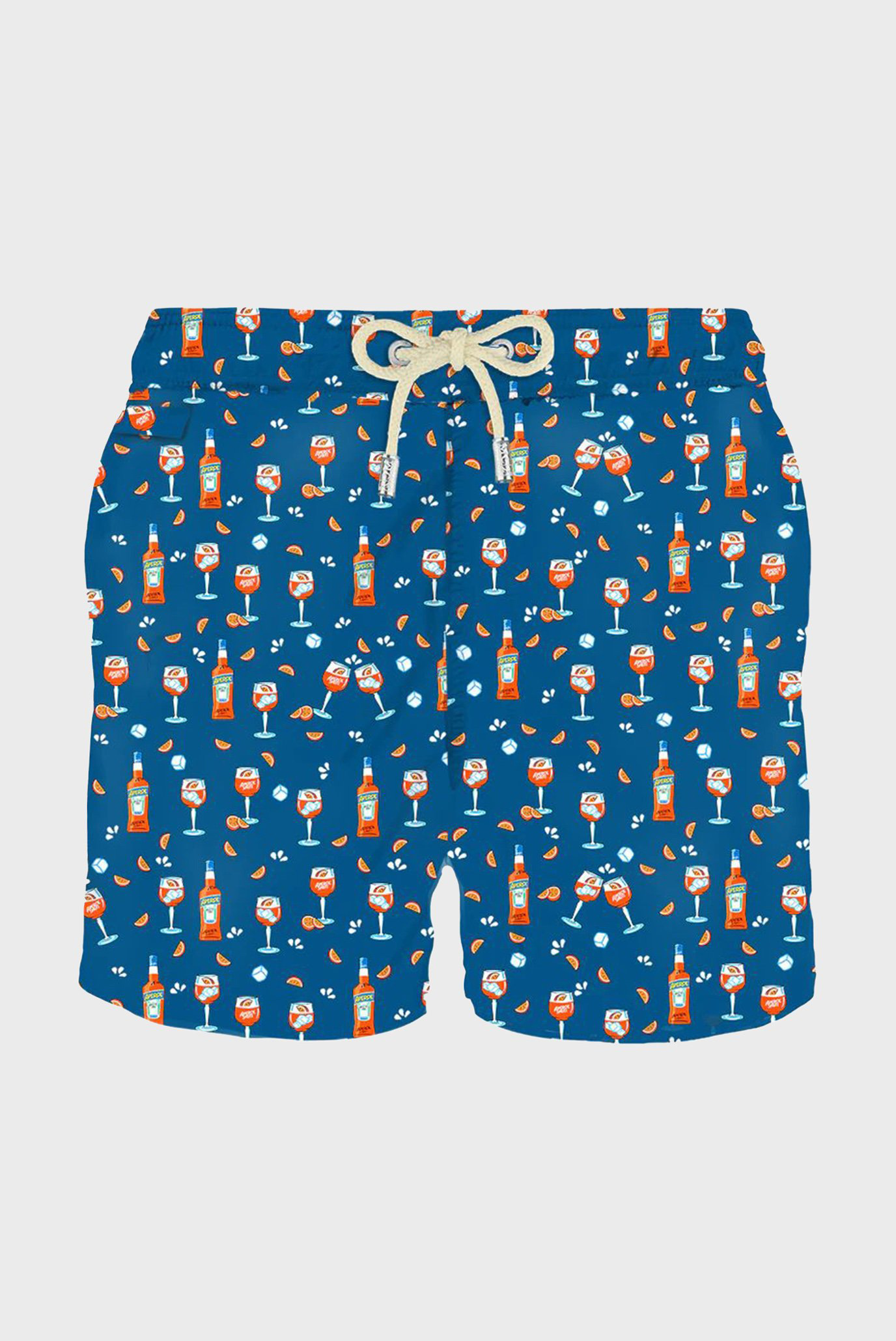 Мужские синие плавательные шорты с узором DOUBLE SPRITZ 1