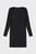 Женское черное платье SHINY SATIN LS MINI SHIFT