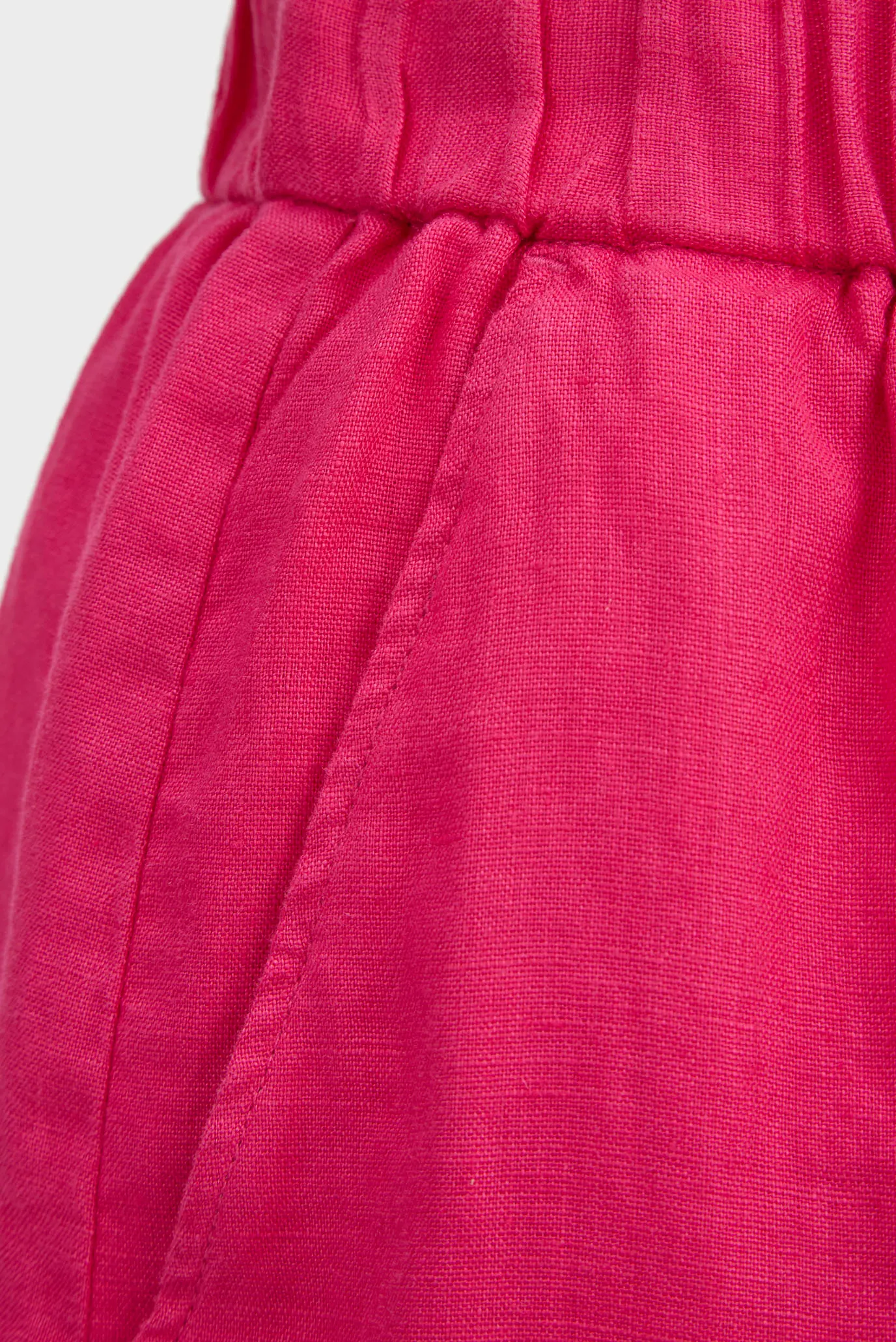 Жіночі малинові лляні шорти 3