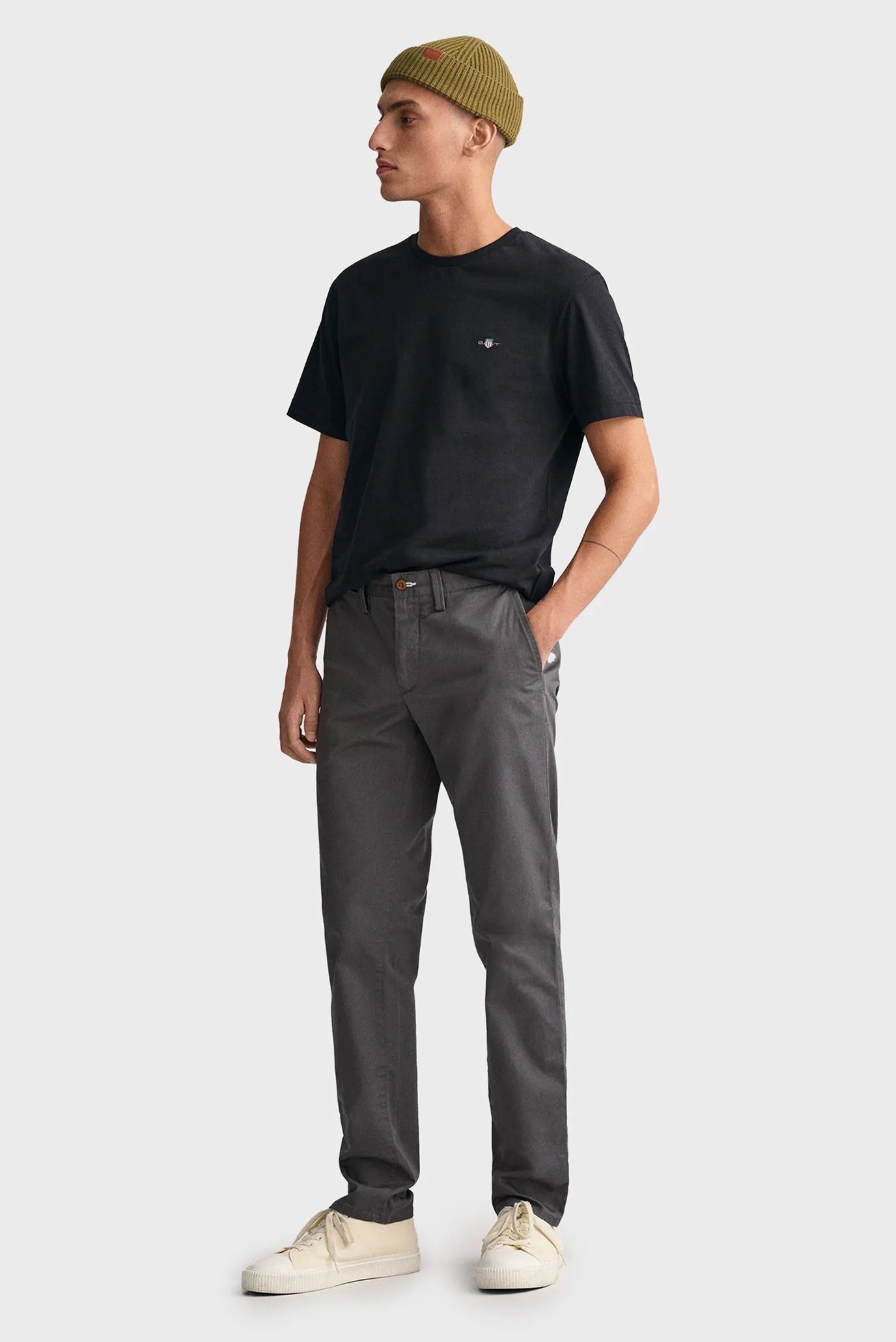 Мужские серые чиносы SLIM TWILL CHINOS 4