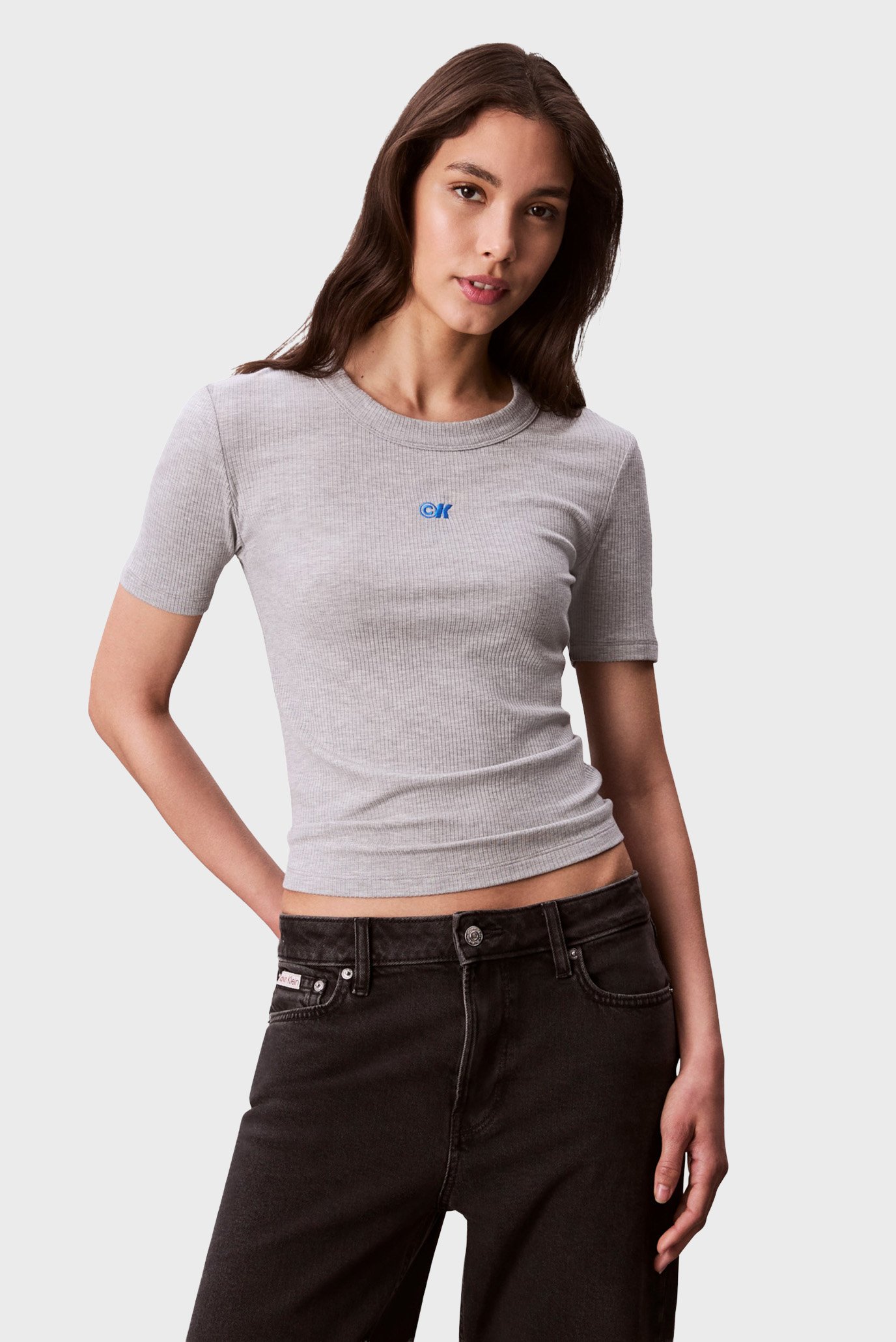 Женская серая футболка A- Modal Серый S Calvin Klein Jeans LV044C901G Женская серая футболка A- Modal Серый S Calvin Klein Jeans LV044C901G