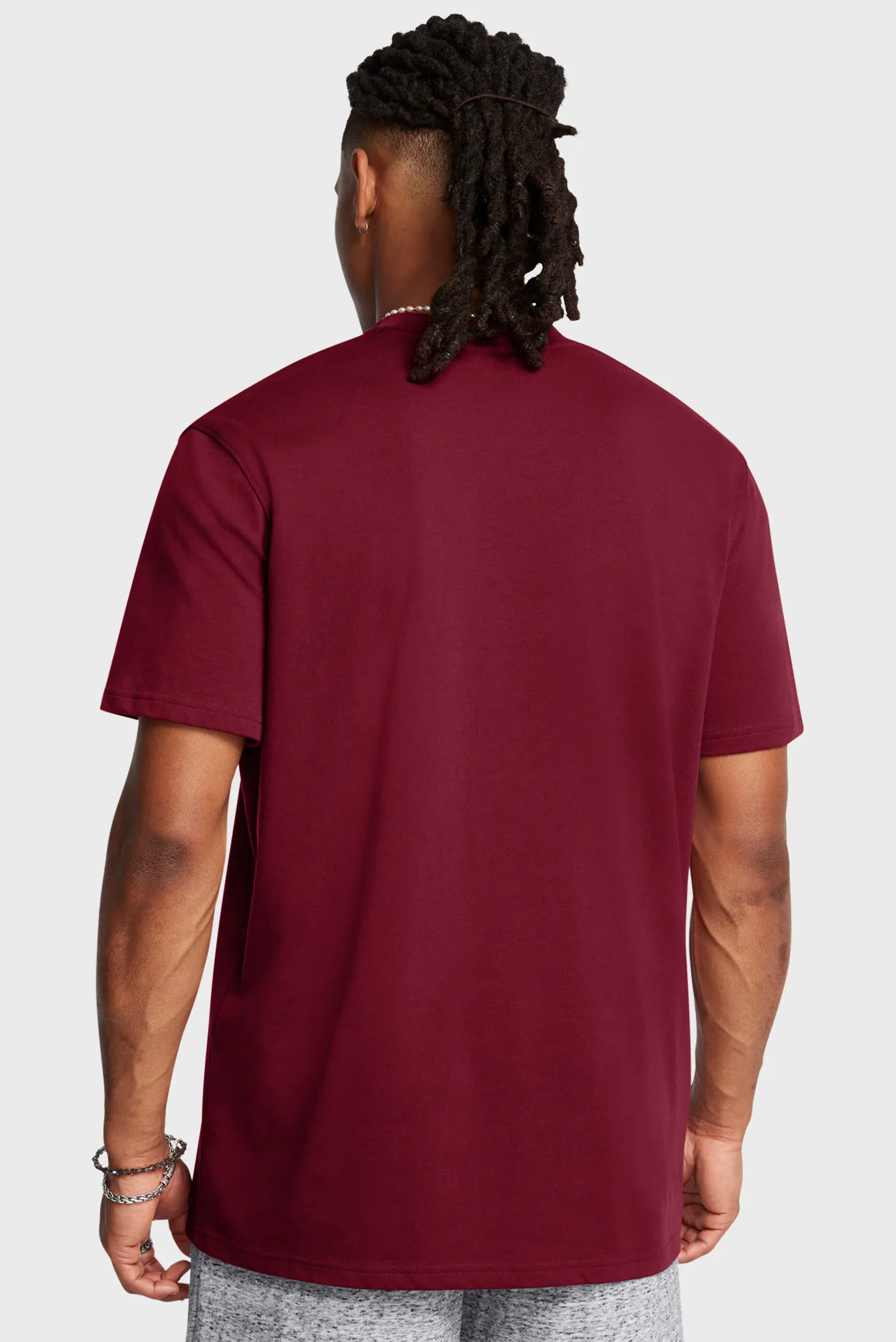 Чоловіча бордова футболка UA M LOGO EMB HEAVYWEIGHT SS 2