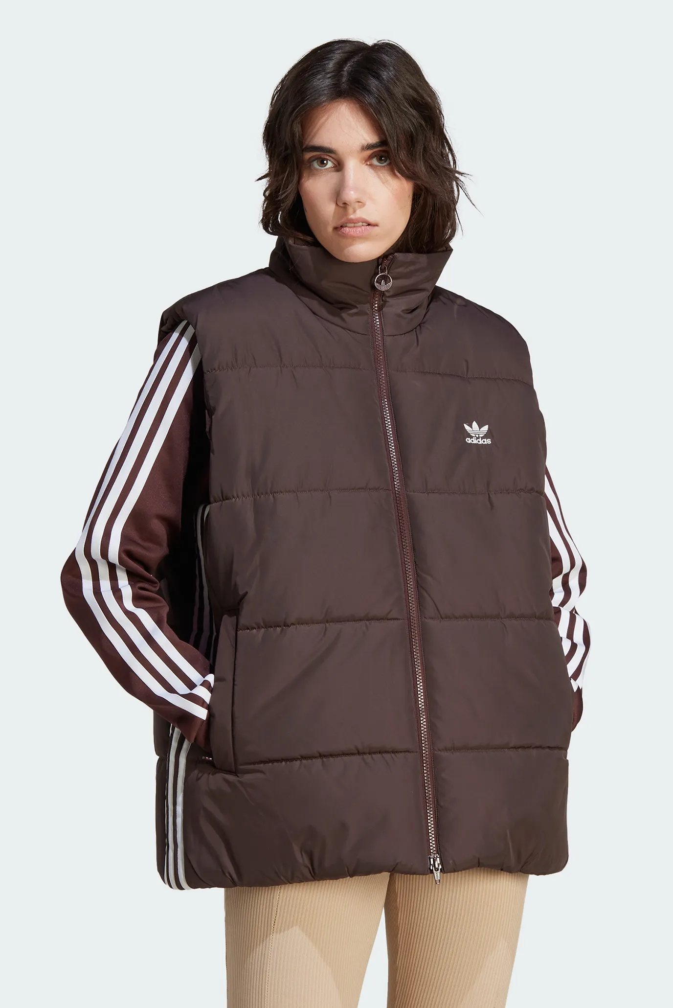 Женский коричневый жилет Adidas adidas IP1326 — MD-Fashion