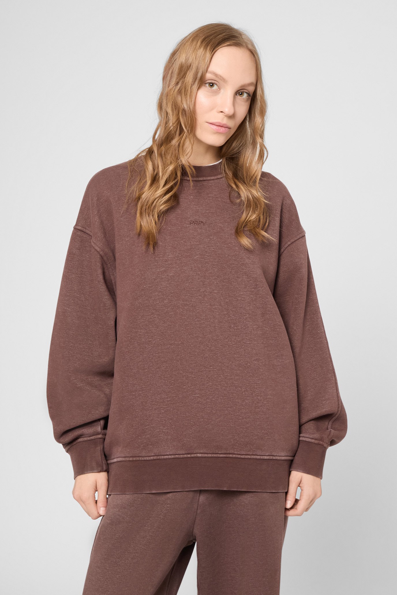 Женский коричневый свитшот Коричневый L PRPY PWSPSWEHZE0061