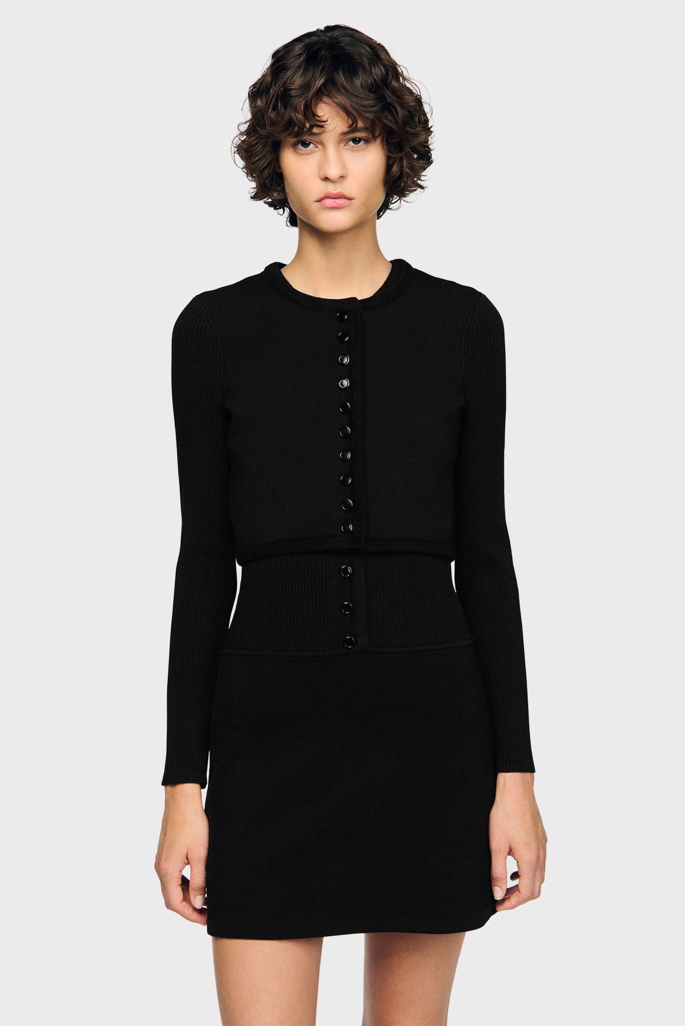 Женский черный кардиган Черный M Sandro SFPCA01279_Black Женский черный кардиган Черный M Sandro SFPCA01279_Black
