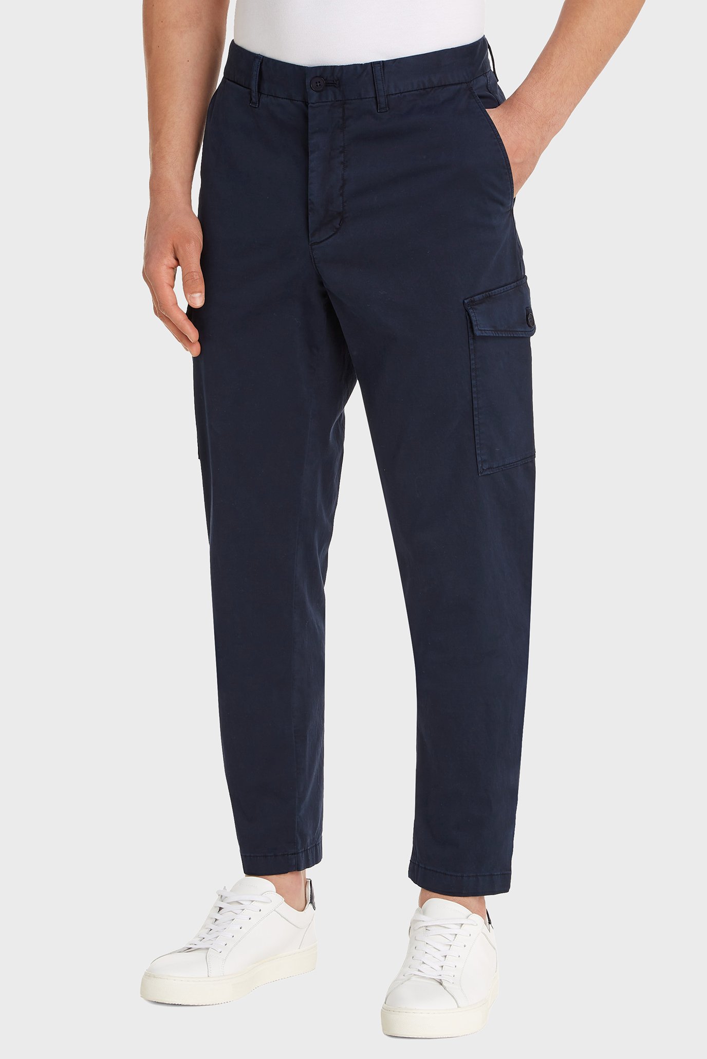Мужские темно-синие карго CHELSEA CARGO SATIN GMD Синий 32-32 Tommy Hilfiger MW0MW29650 Мужские темно-синие карго CHELSEA CARGO SATIN GMD Синий 32-32 Tommy Hilfiger MW0MW29650