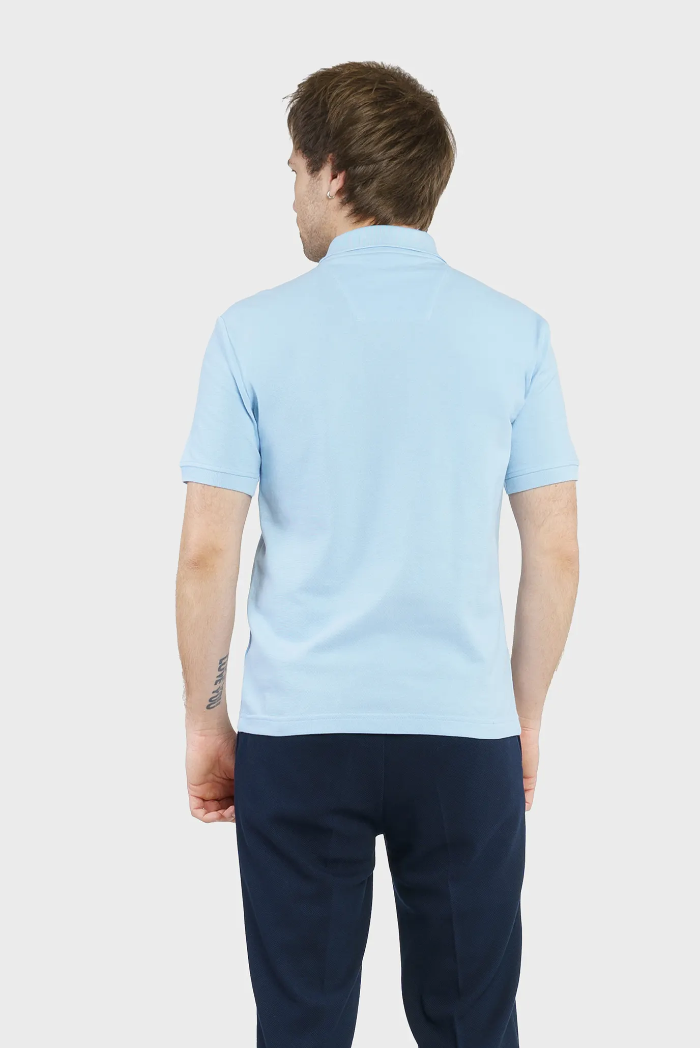 Чоловіче блакитне поло 3