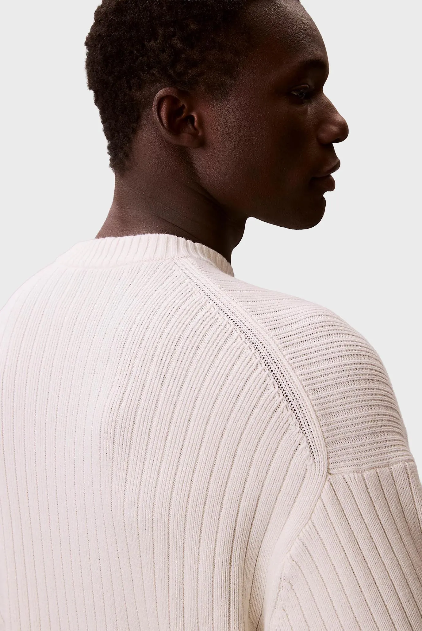 Мужской белый джемпер VERTICAL TEXTURE 5
