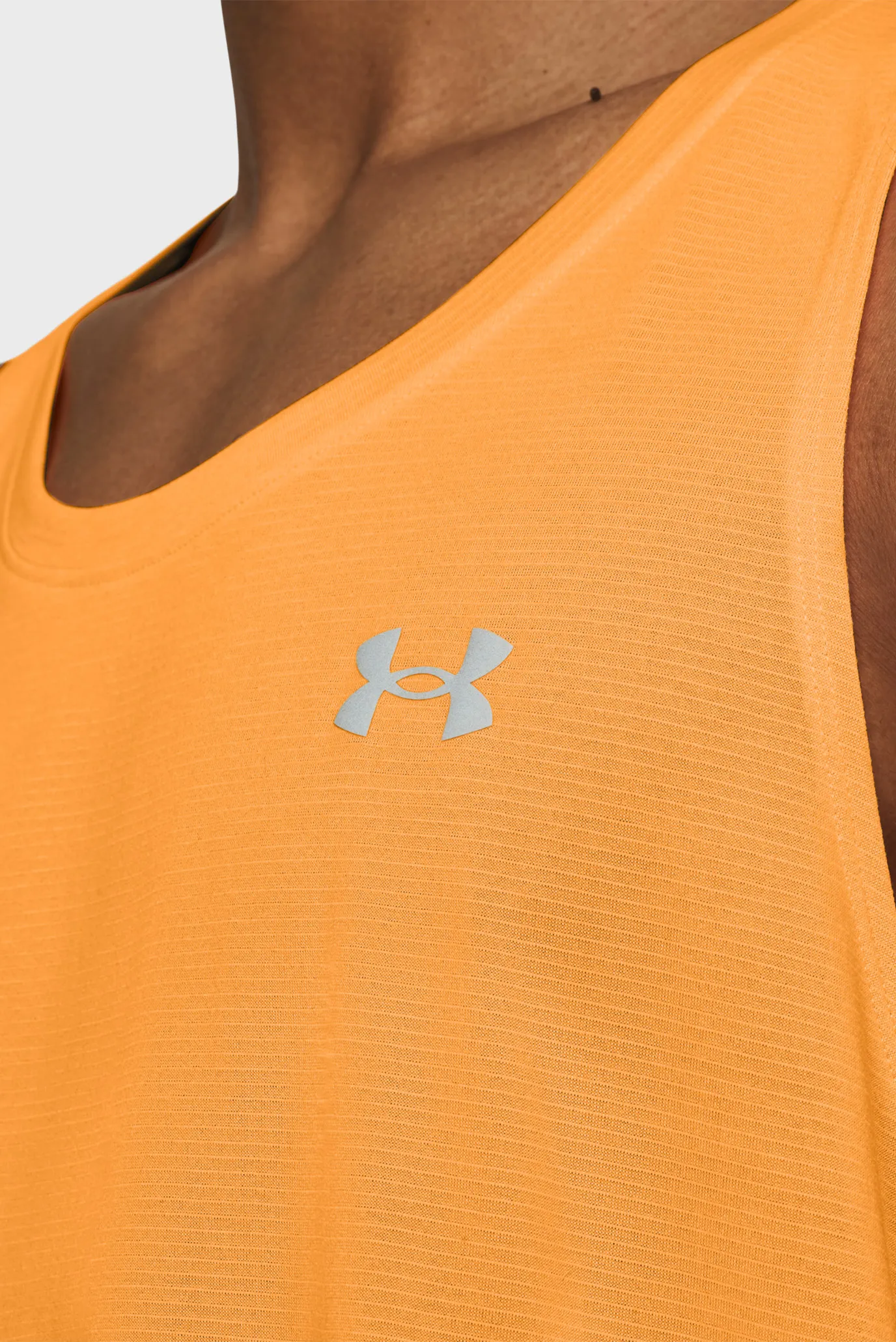 Мужская оранжевая майка UA LAUNCH SINGLET 4