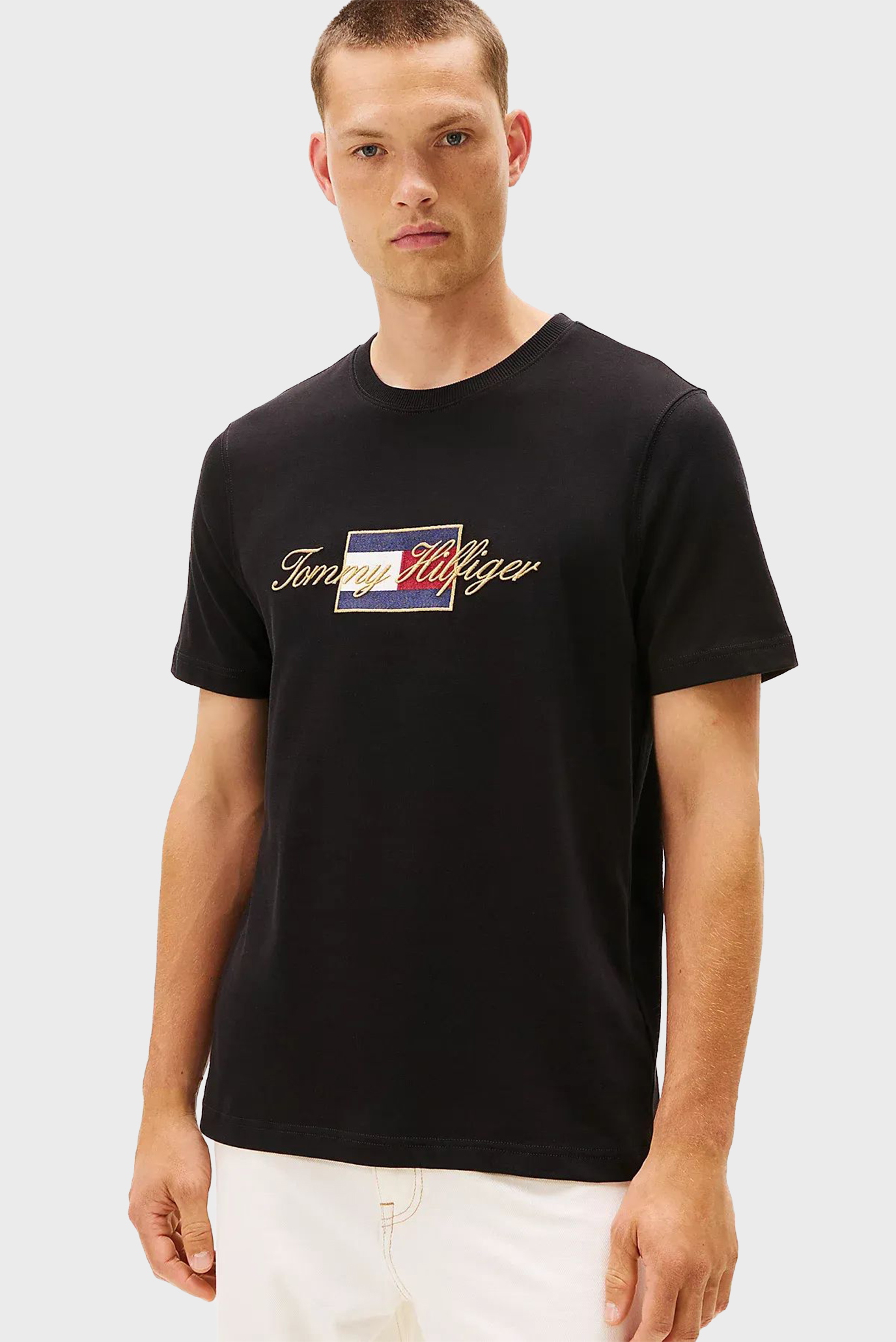 Мужская черная футболка ikon Черный XXL Tommy Hilfiger MW0MW41500 Мужская черная футболка ikon Черный XXL Tommy Hilfiger MW0MW41500