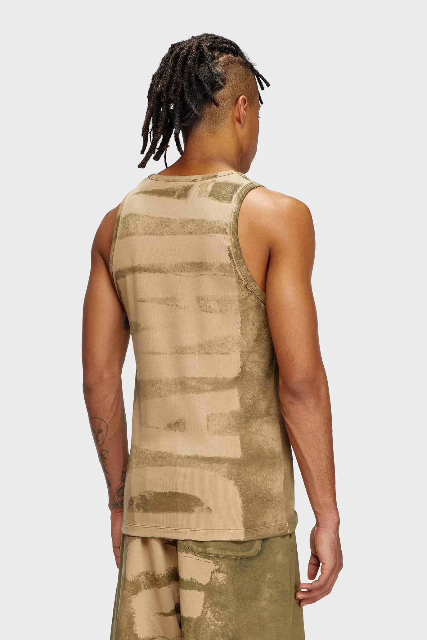 Чоловіча зелена майка T-LIFTY-BLEEDING-DD Diesel x Damiano David 2