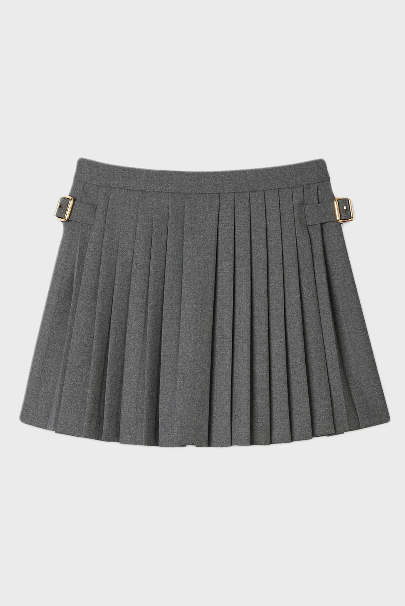 Жіноча сіра плісирована спідниця-шорти 7