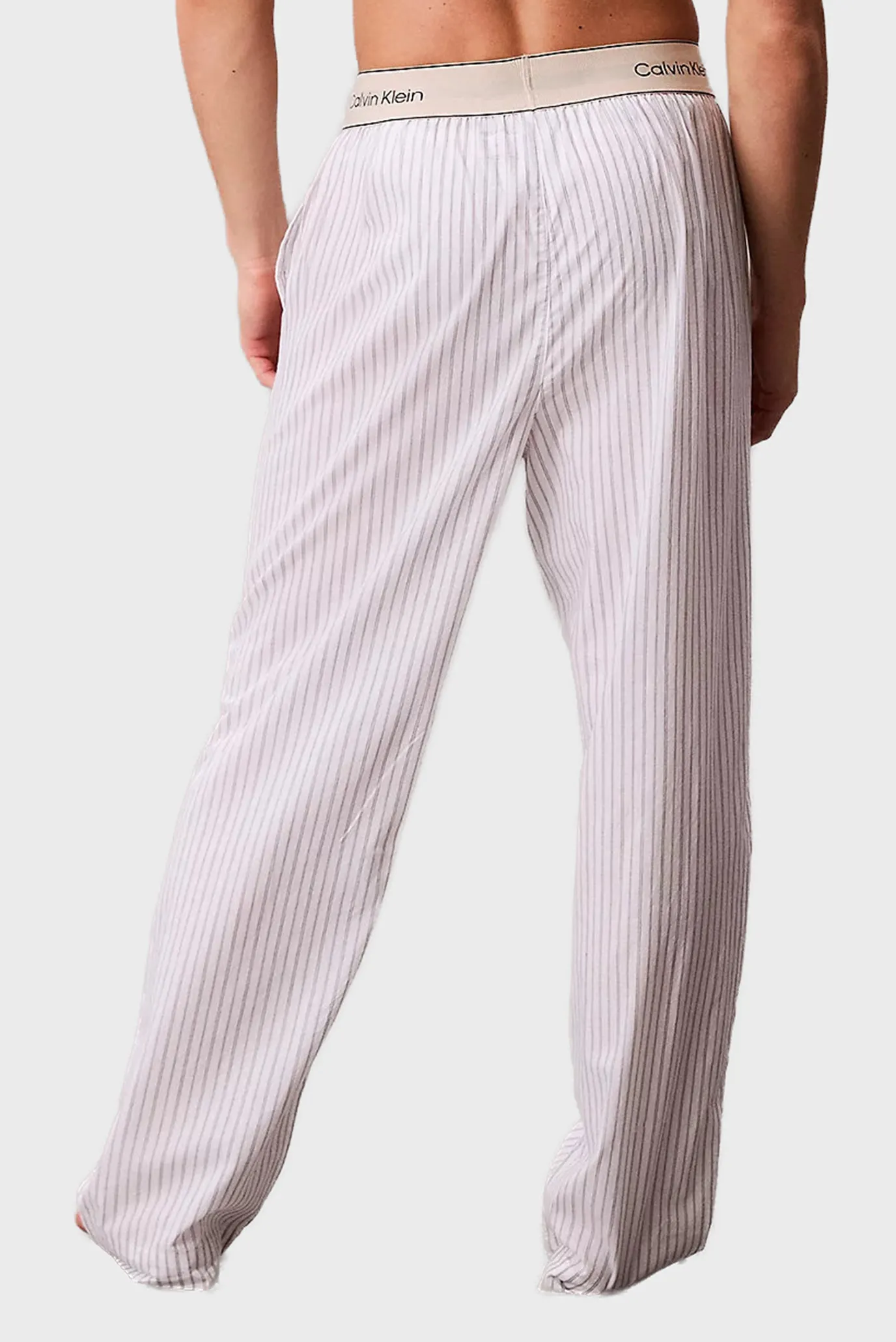 Мужские белые брюки в полоску SLEEP PANT 3