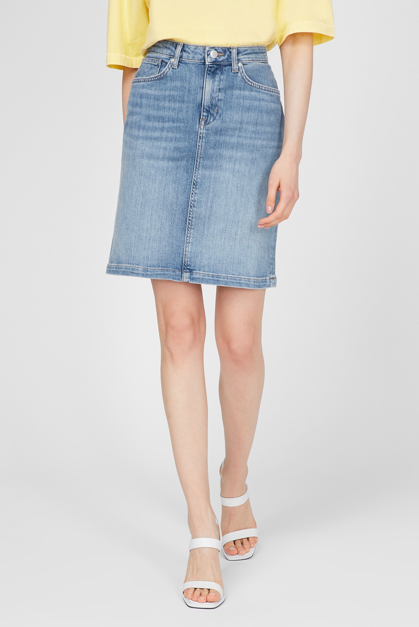 Женская голубая джинсовая юбка 1