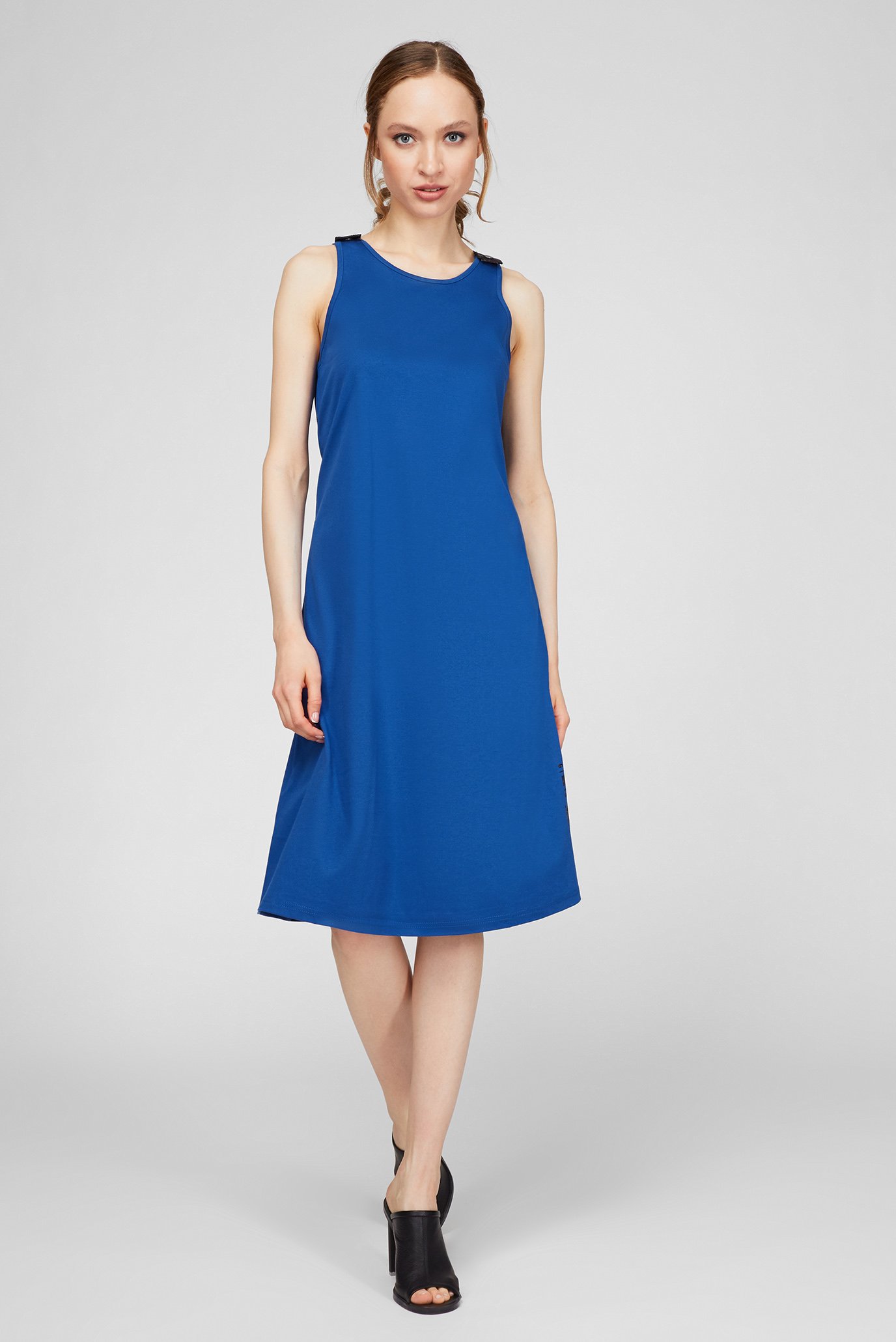 Женское синее платье A-line dungaree 1