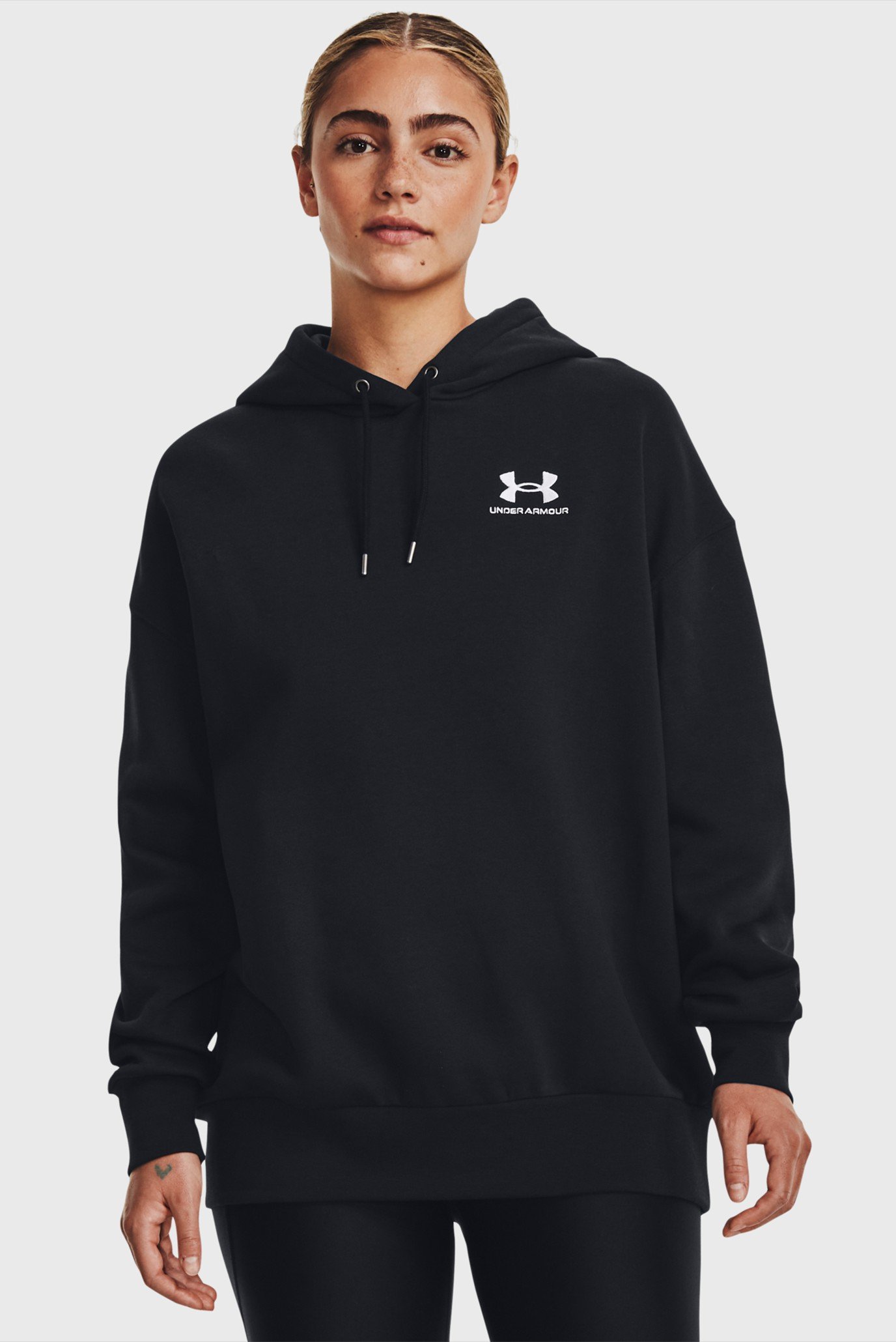 Женское черное худи Essential Flc OS Hoodie 1