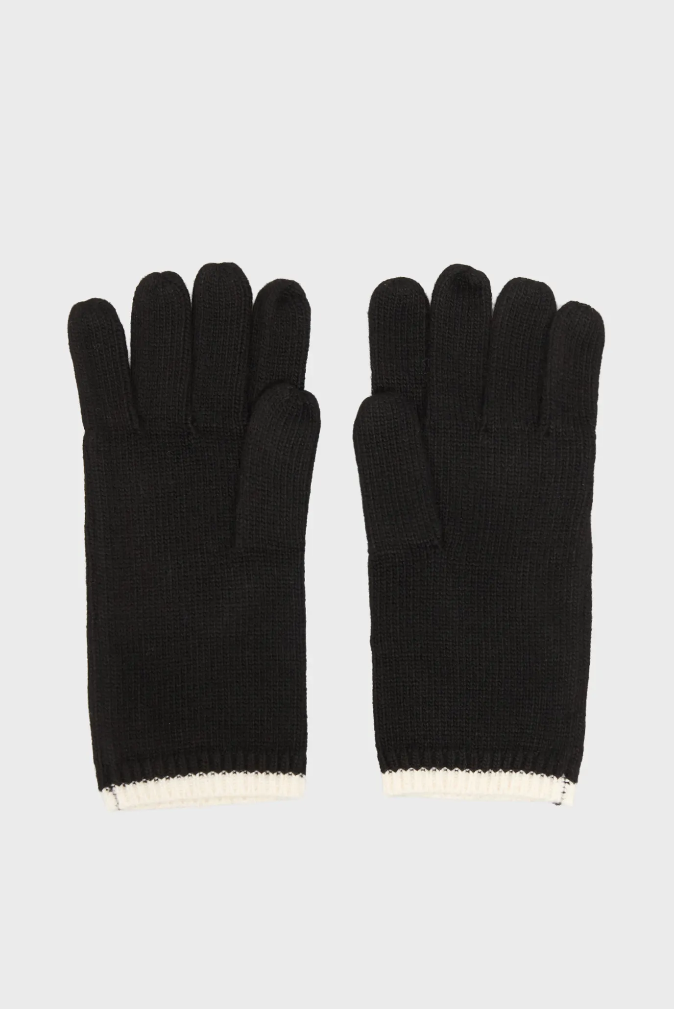 Чоловічі чорні рукавички essential knitted 2