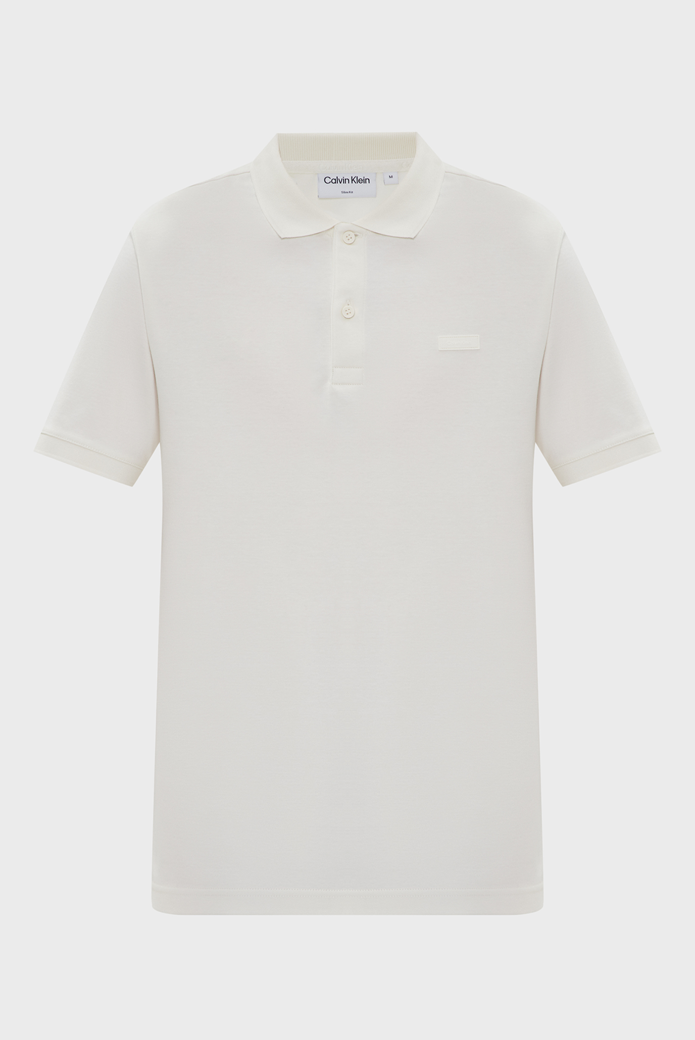 Мужское белое поло SMOOTH COTTON  SLIM POLO 1