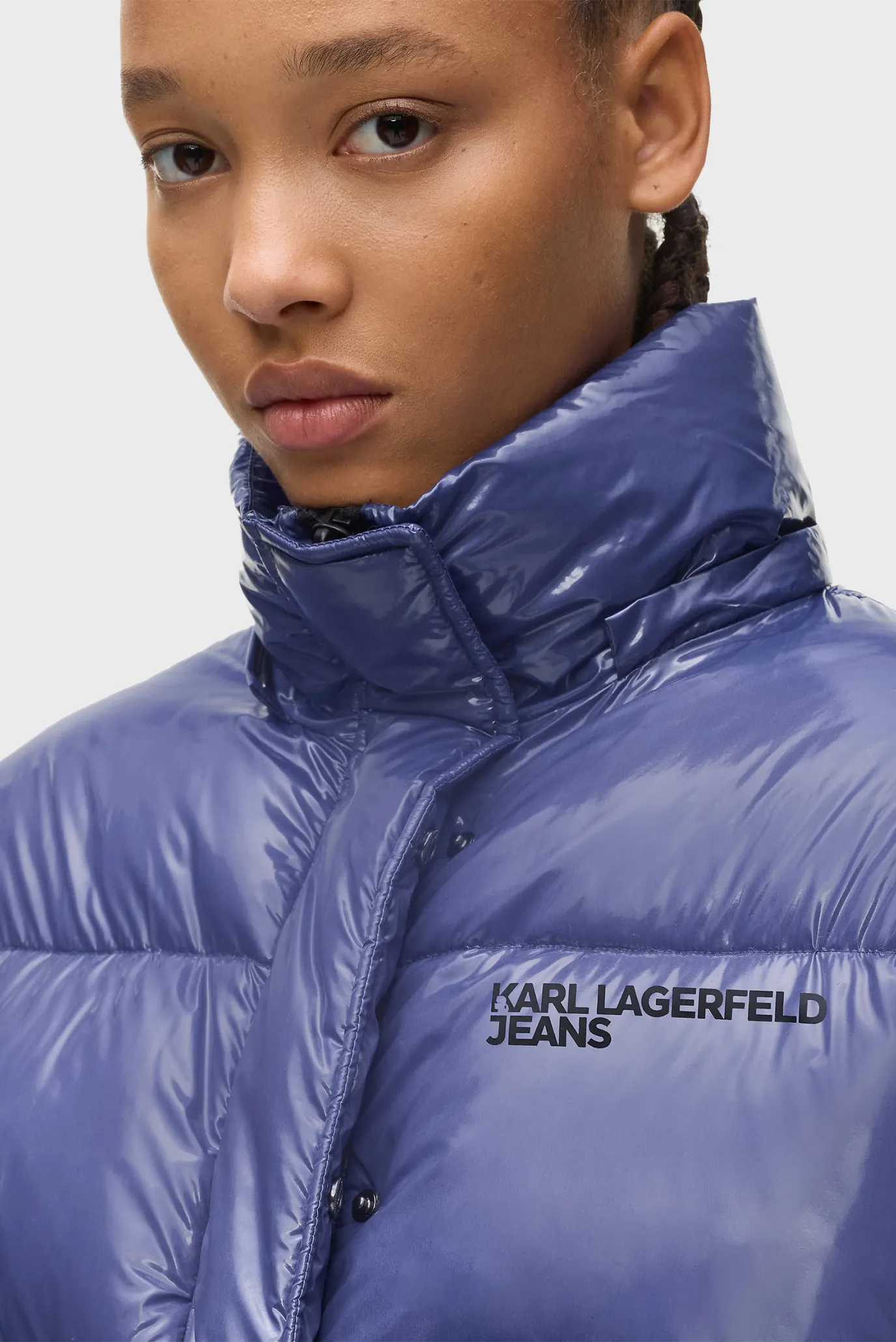 Жіноча синя куртка boxy 5