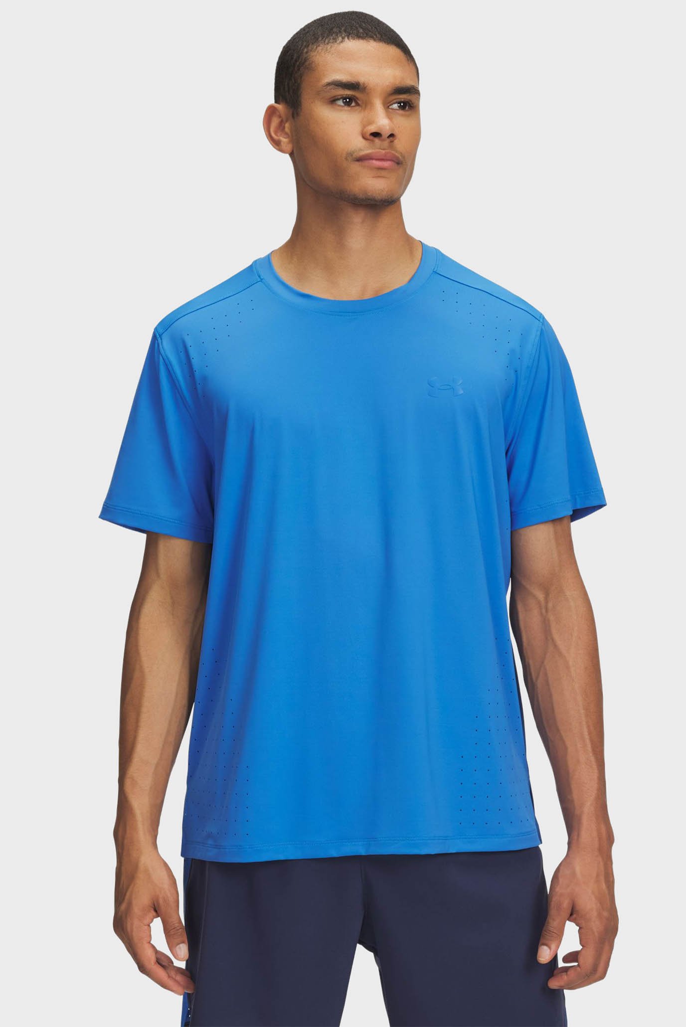 Мужская голубая футболка UA LAUNCH ELITE SHORTSLEEVE Голубой XXL Under Armour 1389802-402 Мужская голубая футболка UA LAUNCH ELITE SHORTSLEEVE Голубой XXL Under Armour 1389802-402