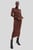Жіноча коричнева вовняна сукня EXTRA FINE WOOL ROLL NECK